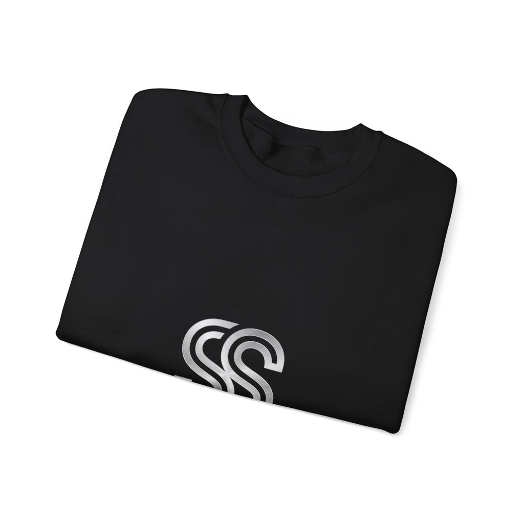 Crewneck Sweatshirt with Subtle 'SS' Monogram – Minimalist Neutral Pullover