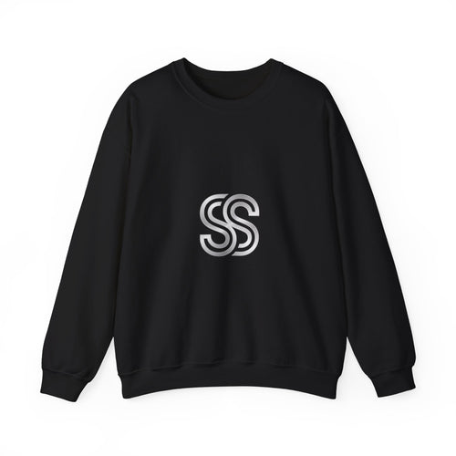 Crewneck Sweatshirt with Subtle 'SS' Monogram – Minimalist Neutral Pullover