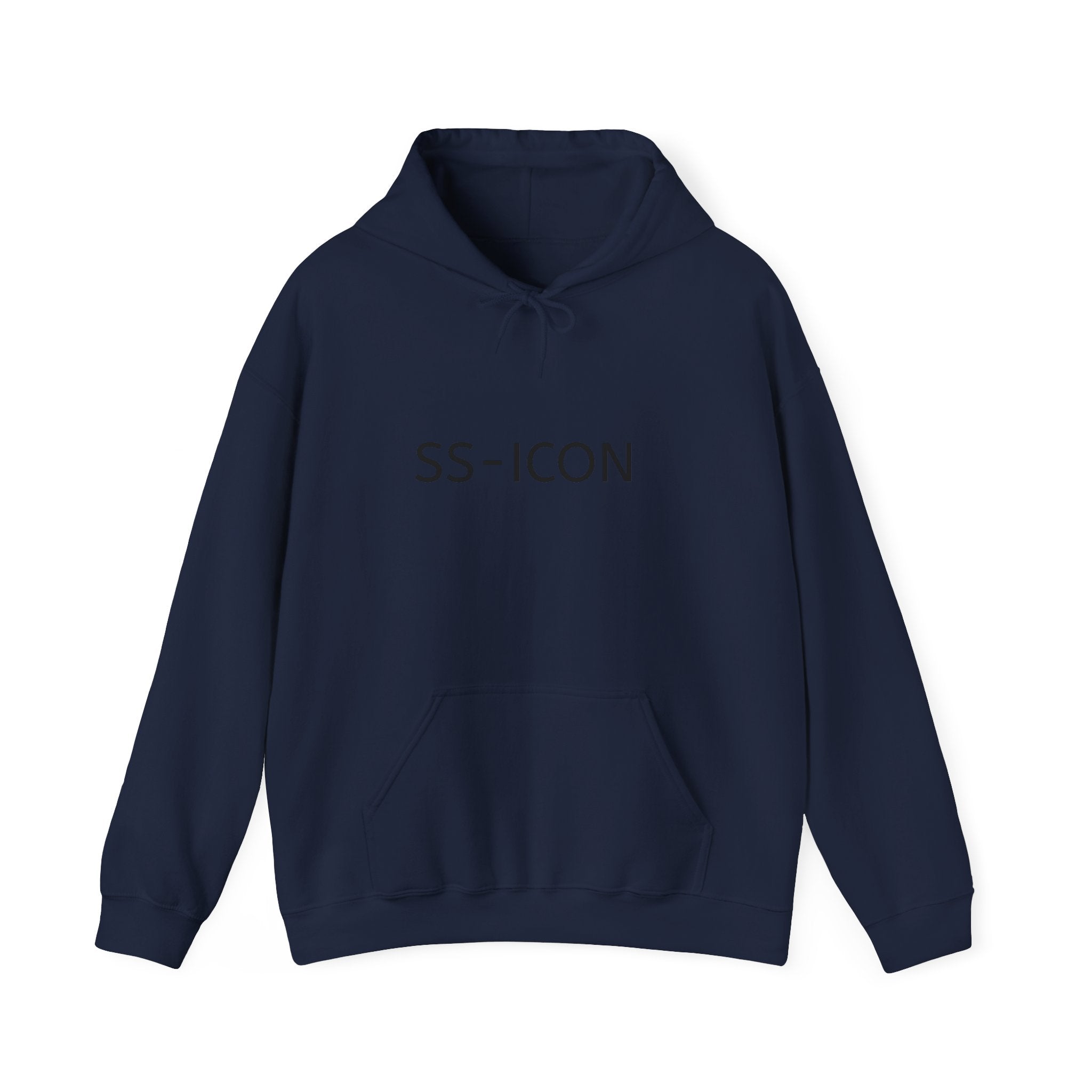 SS-ICON Hoodie — Minimalist White Logo Sweatshirt