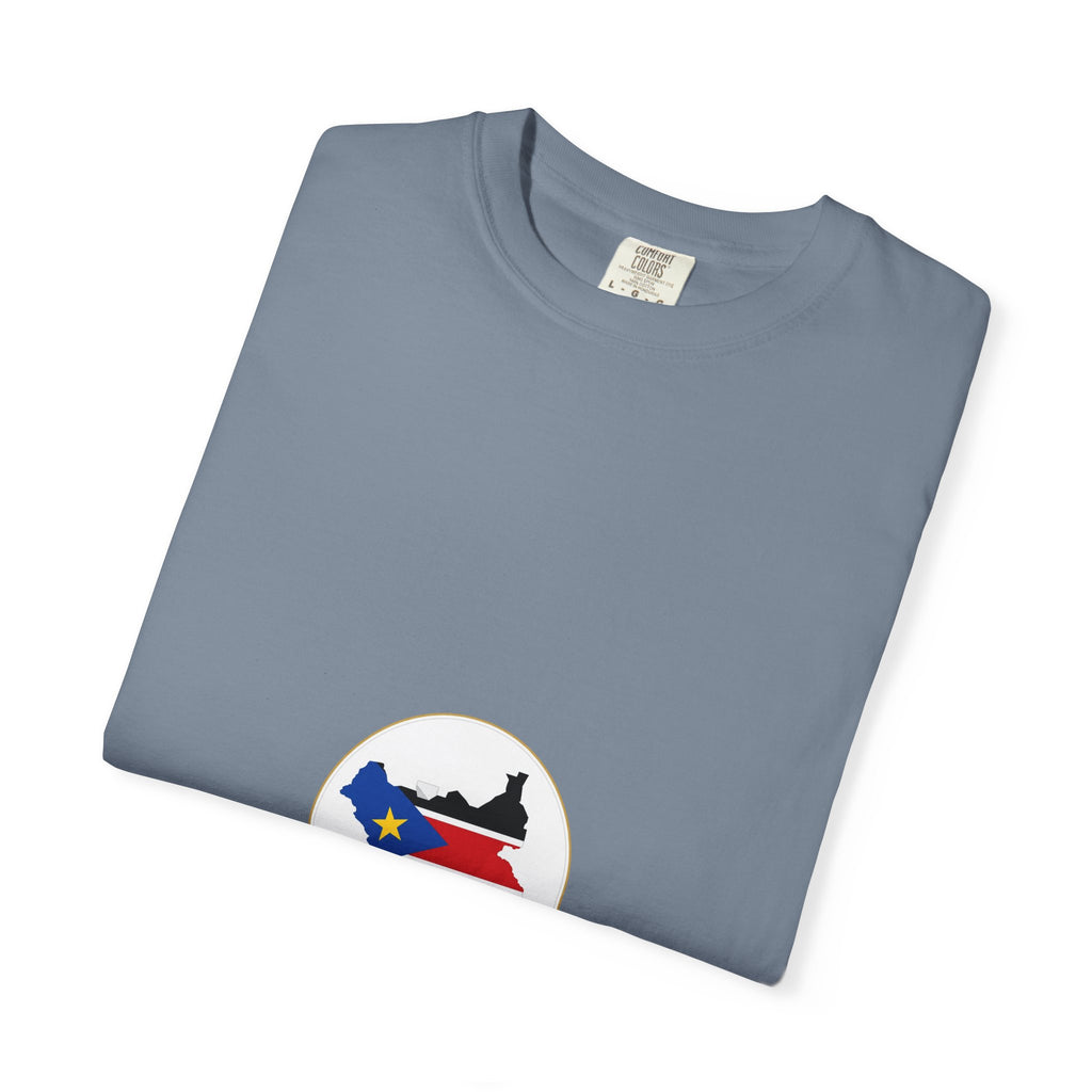 South Sudan Map Flag T-Shirt — Pride Tee with 'South Sudan' Banner
