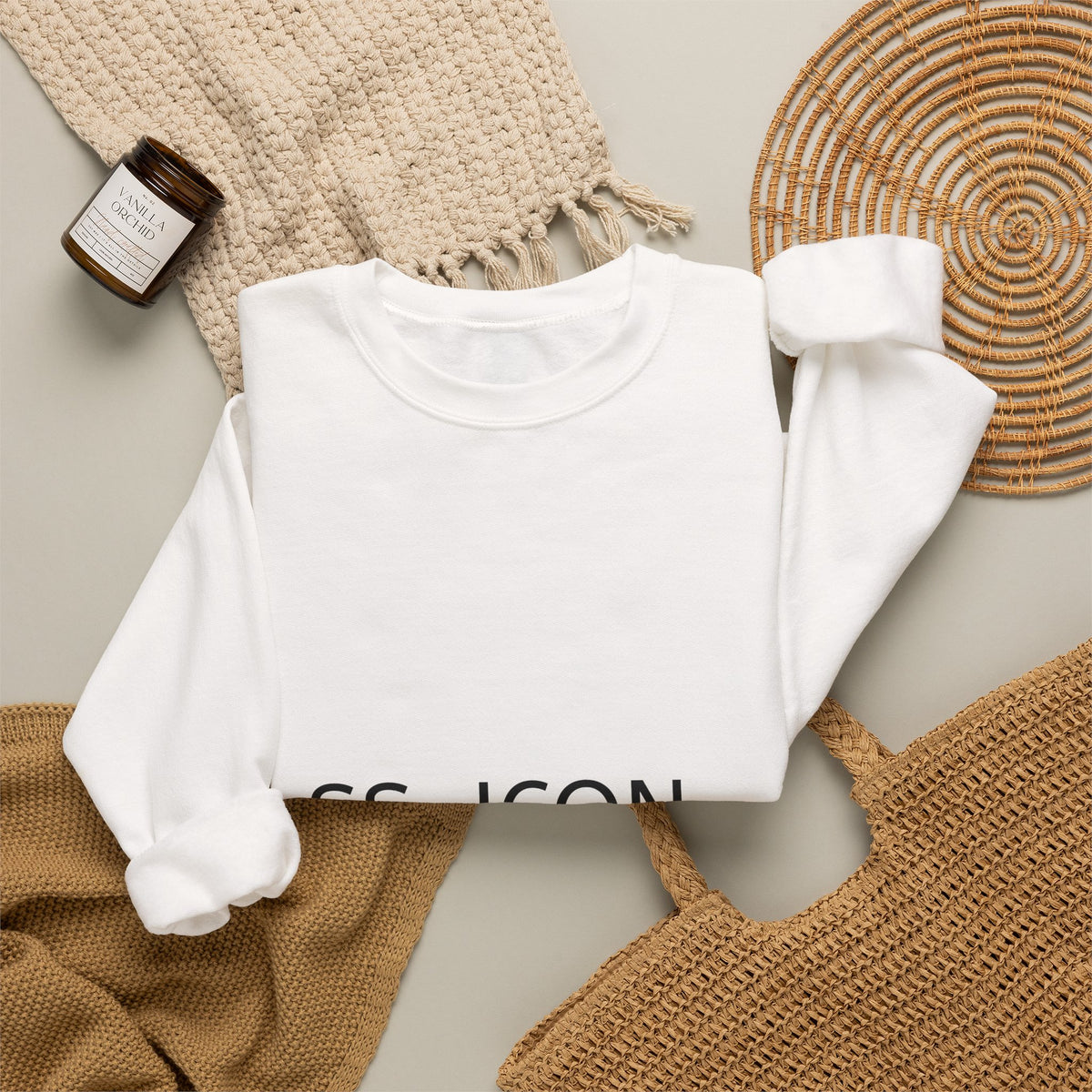 SS-ICON Minimalist Crewneck Sweatshirt — Graphic Logo Pullover