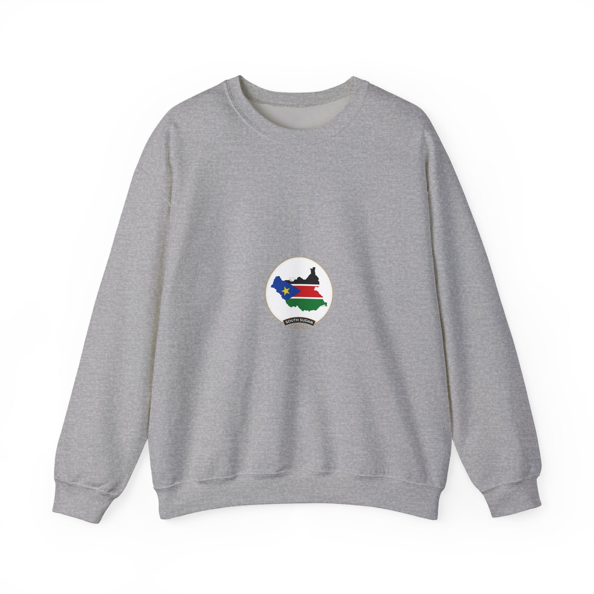 South Sudan Map Flag Crewneck Sweatshirt — South Sudan Pride Graphic Crewneck