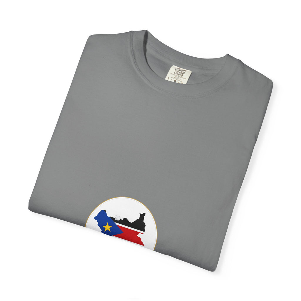 South Sudan Map Flag T-Shirt — Pride Tee with 'South Sudan' Banner