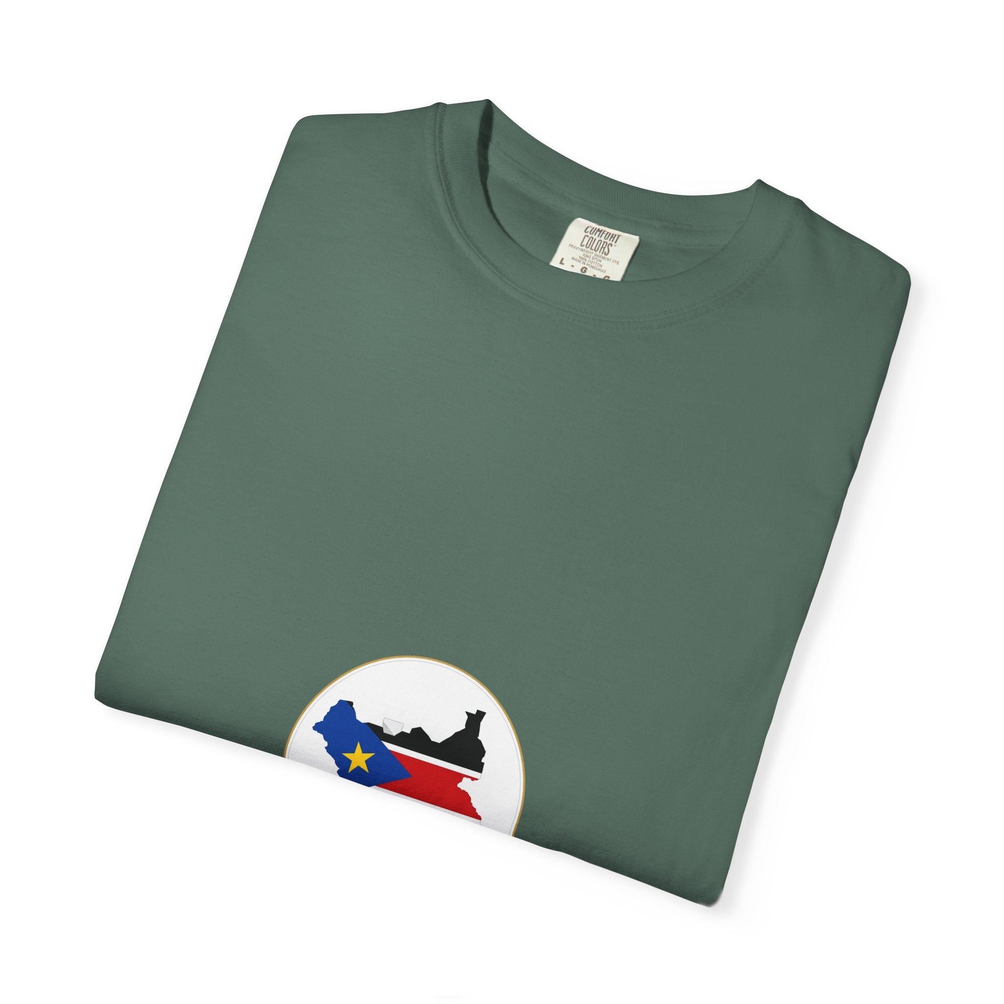 South Sudan Map Flag T-Shirt — Pride Tee with 'South Sudan' Banner