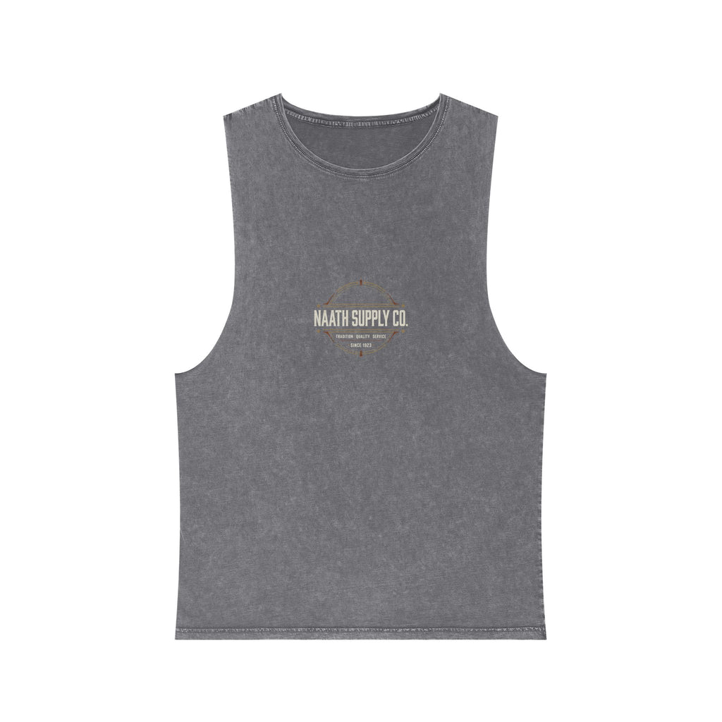 Naath Supply Co. Vintage Stonewash Tank — Retro Logo Muscle Tee
