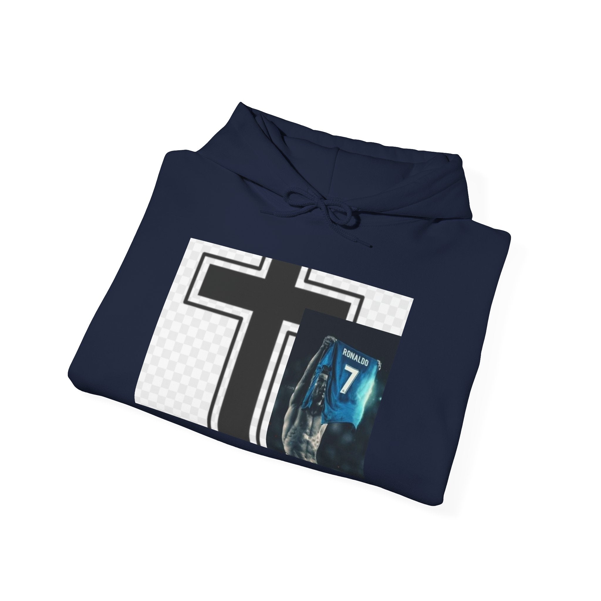 Cross & Angel Number 7 Hoodie – Spiritual Faith Graphic Hooded Sweatshirt