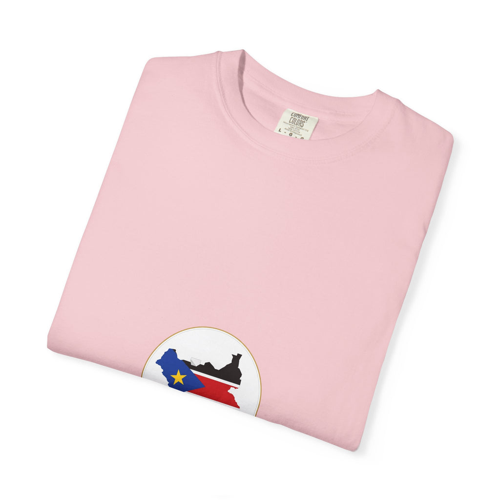 South Sudan Map Flag T-Shirt — Pride Tee with 'South Sudan' Banner