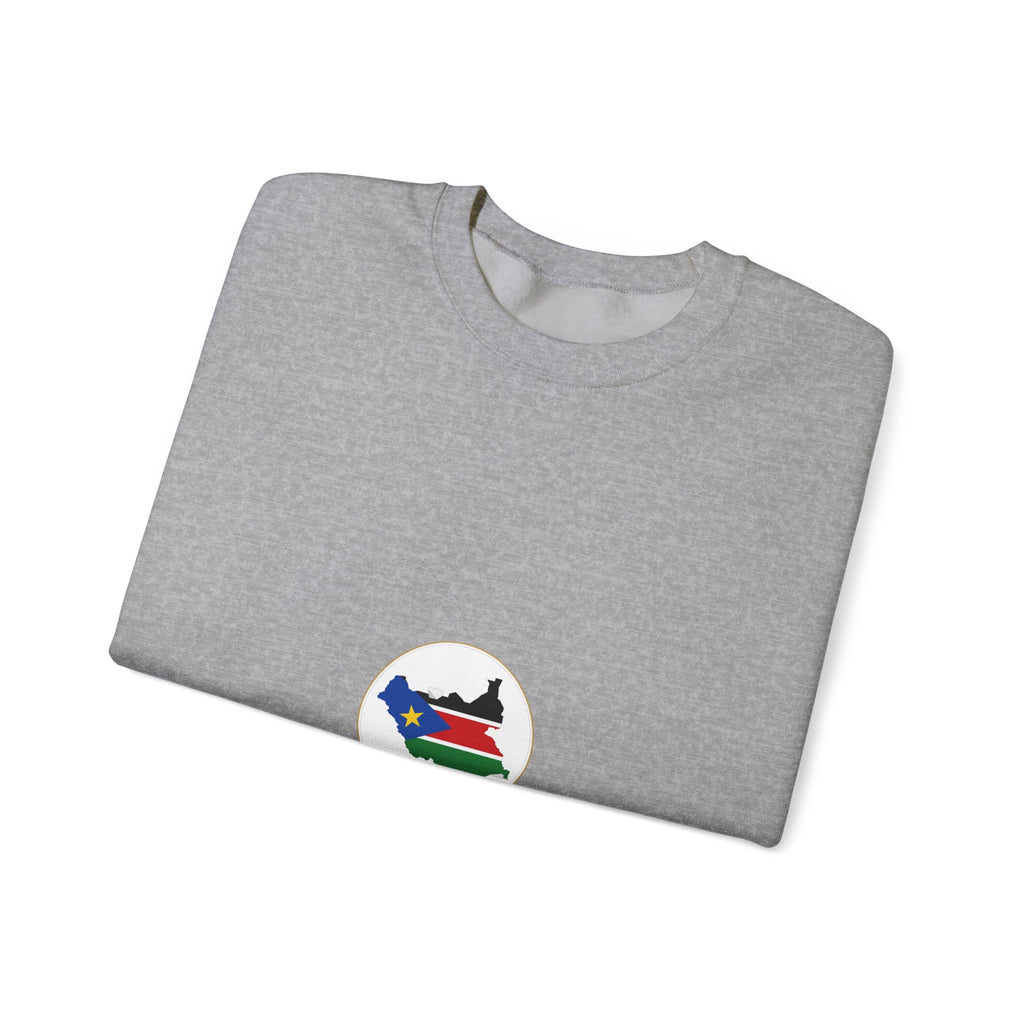 South Sudan Map Flag Crewneck Sweatshirt — South Sudan Pride Graphic Crewneck