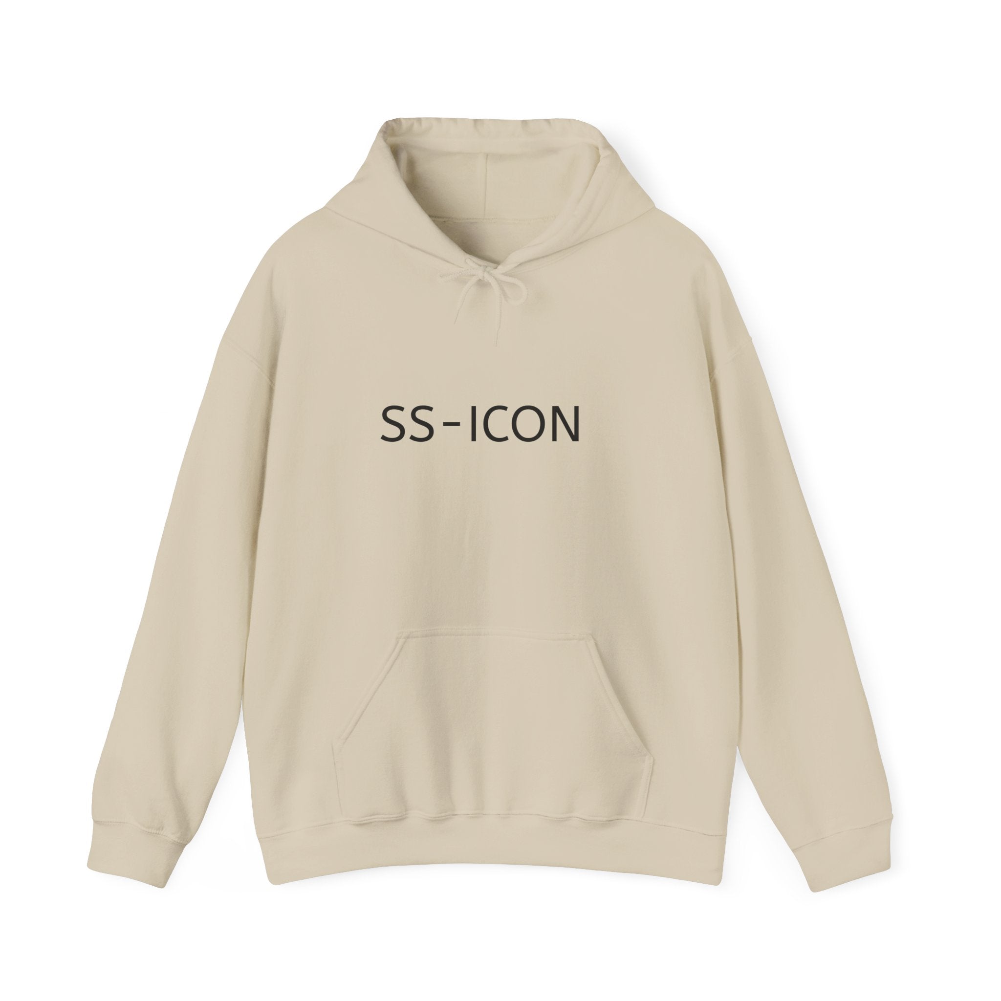 SS-ICON Hoodie — Minimalist White Logo Sweatshirt