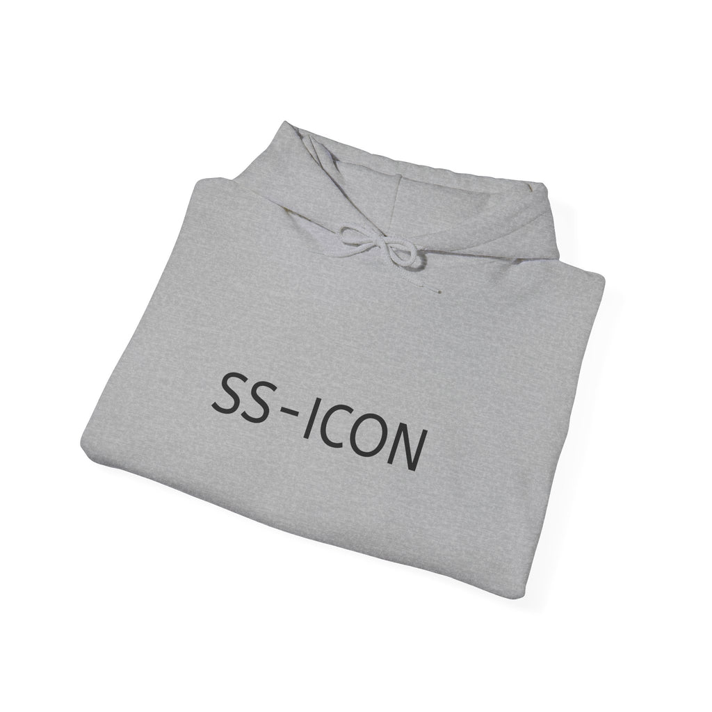 SS-ICON Hoodie — Minimalist White Logo Sweatshirt