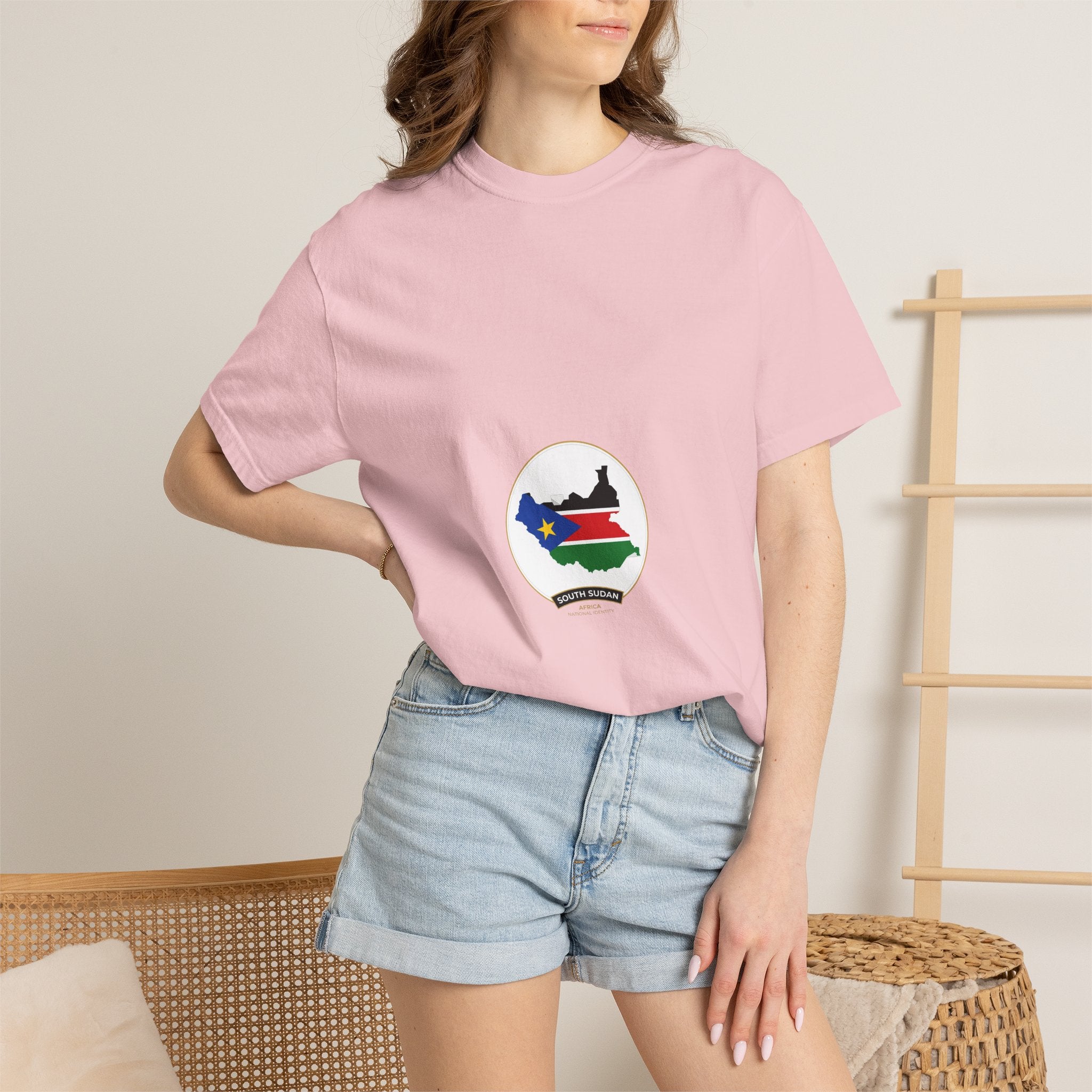 South Sudan Map Flag T-Shirt — Pride Tee with 'South Sudan' Banner