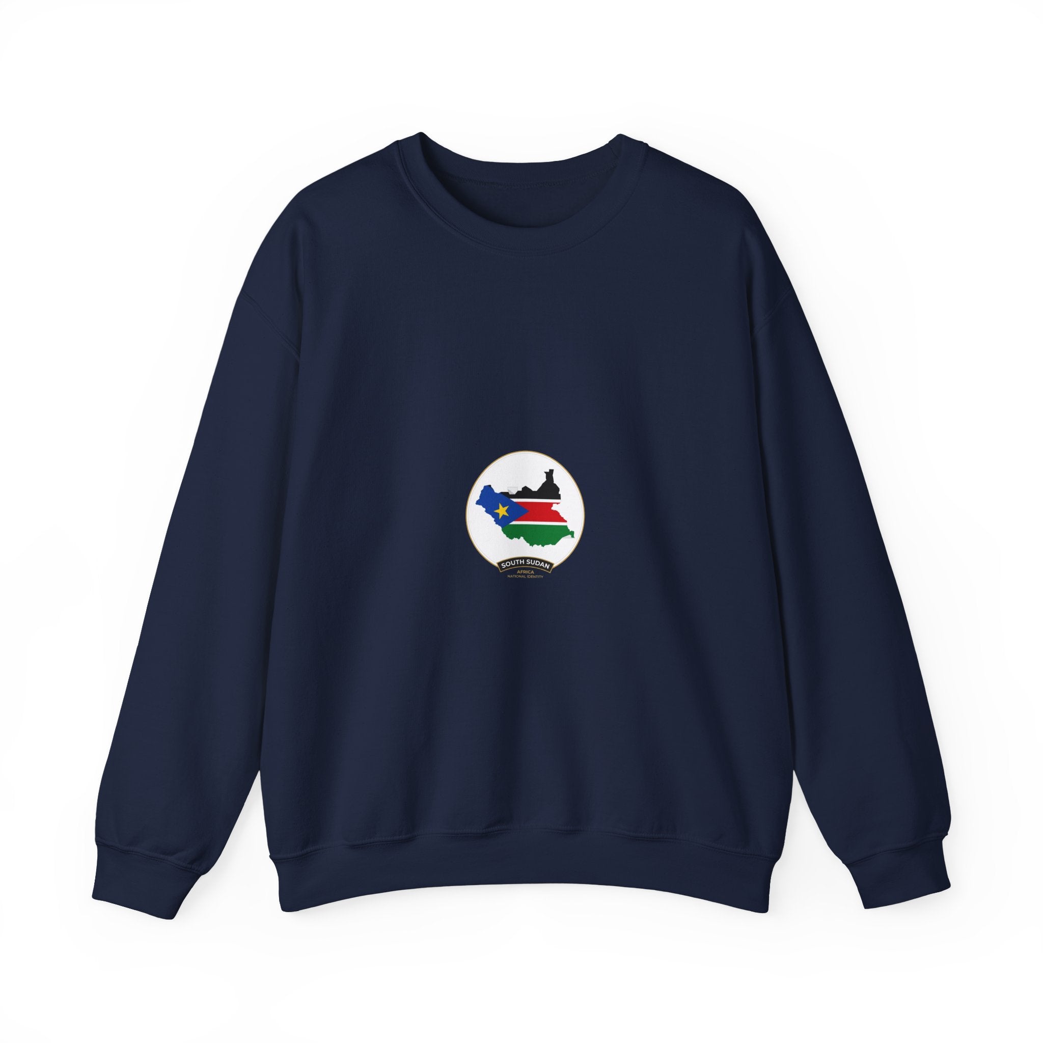 South Sudan Map Flag Crewneck Sweatshirt — South Sudan Pride Graphic Crewneck