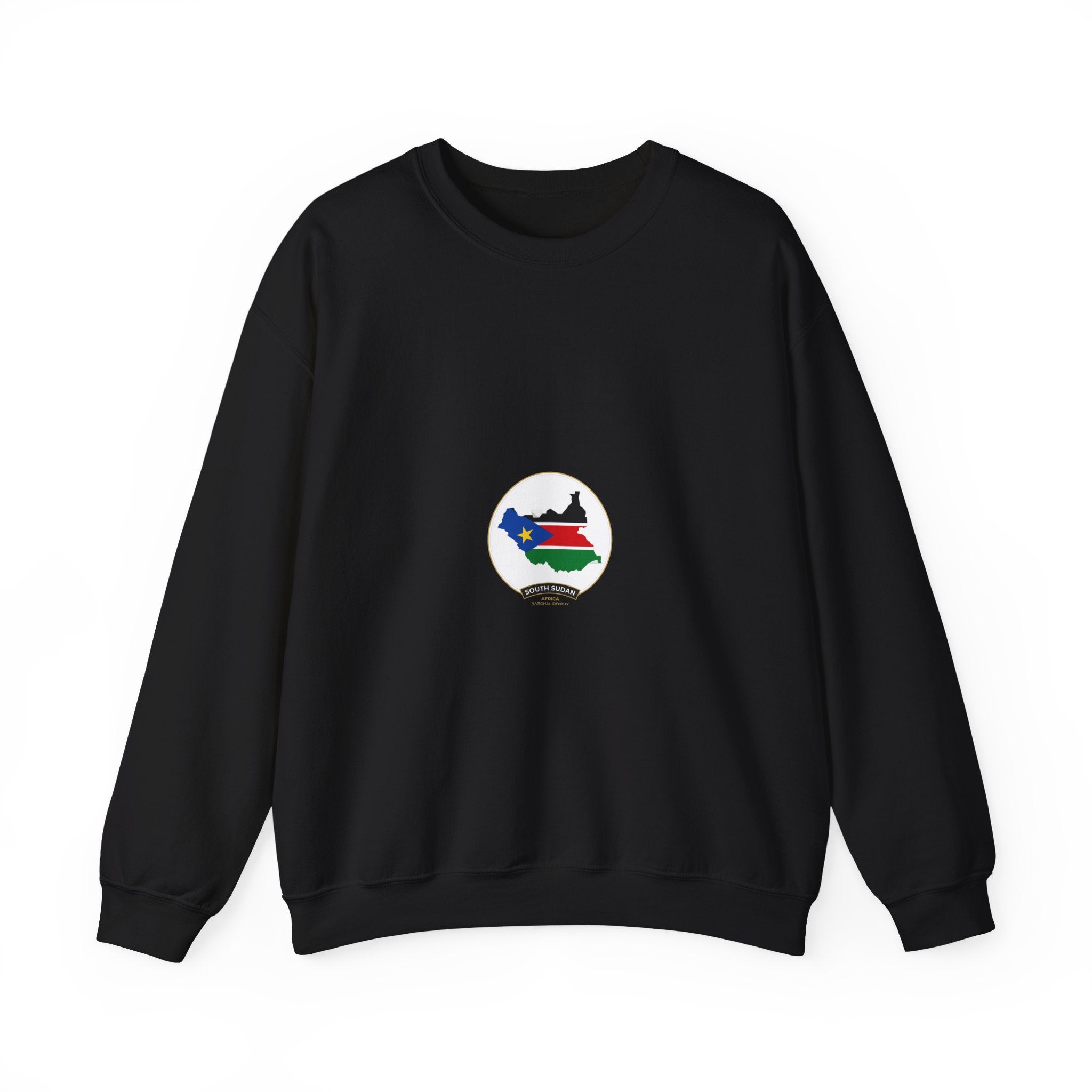 South Sudan Map Flag Crewneck Sweatshirt — South Sudan Pride Graphic Crewneck