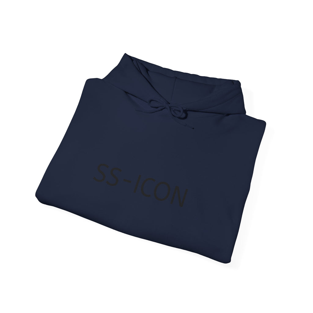 SS-ICON Hoodie — Minimalist White Logo Sweatshirt