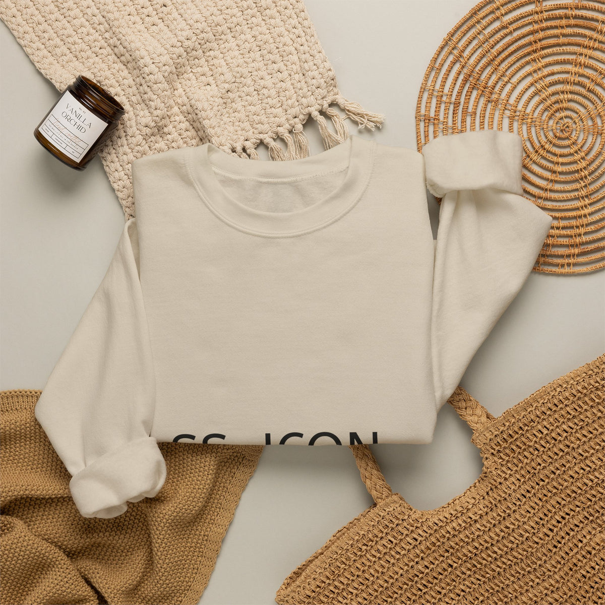 SS-ICON Minimalist Crewneck Sweatshirt — Graphic Logo Pullover