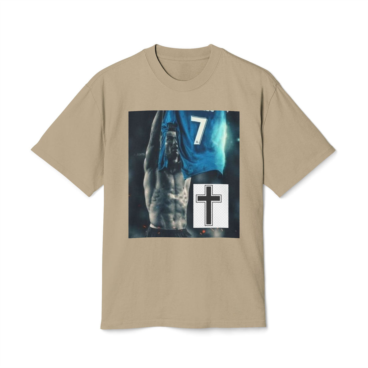 Christian Basketball Player Tee — Cross & Number 7 Graphic Shirt
