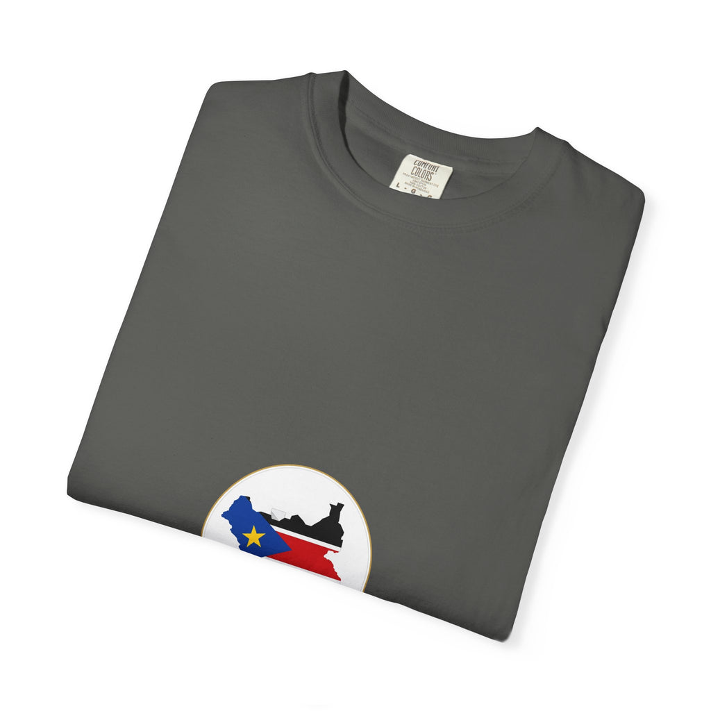 South Sudan Map Flag T-Shirt — Pride Tee with 'South Sudan' Banner