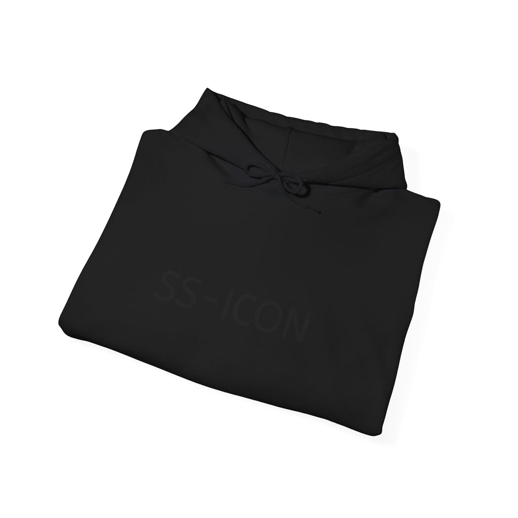 SS-ICON Hoodie — Minimalist White Logo Sweatshirt