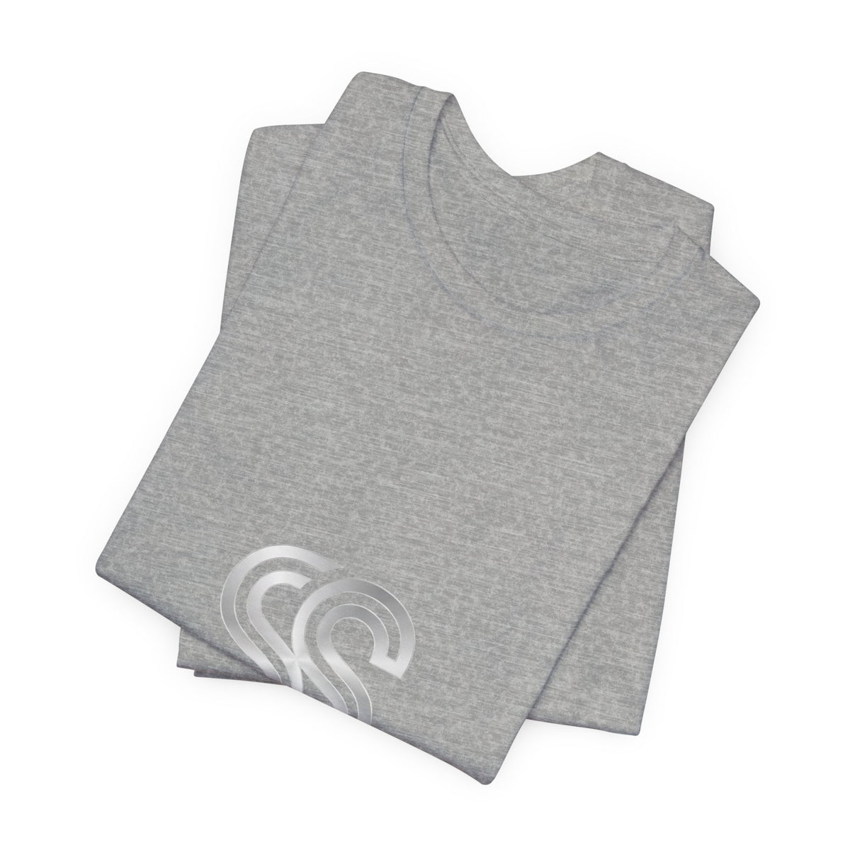 Minimal Monogram SS Logo T‑Shirt — Subtle Silver Double S Tee