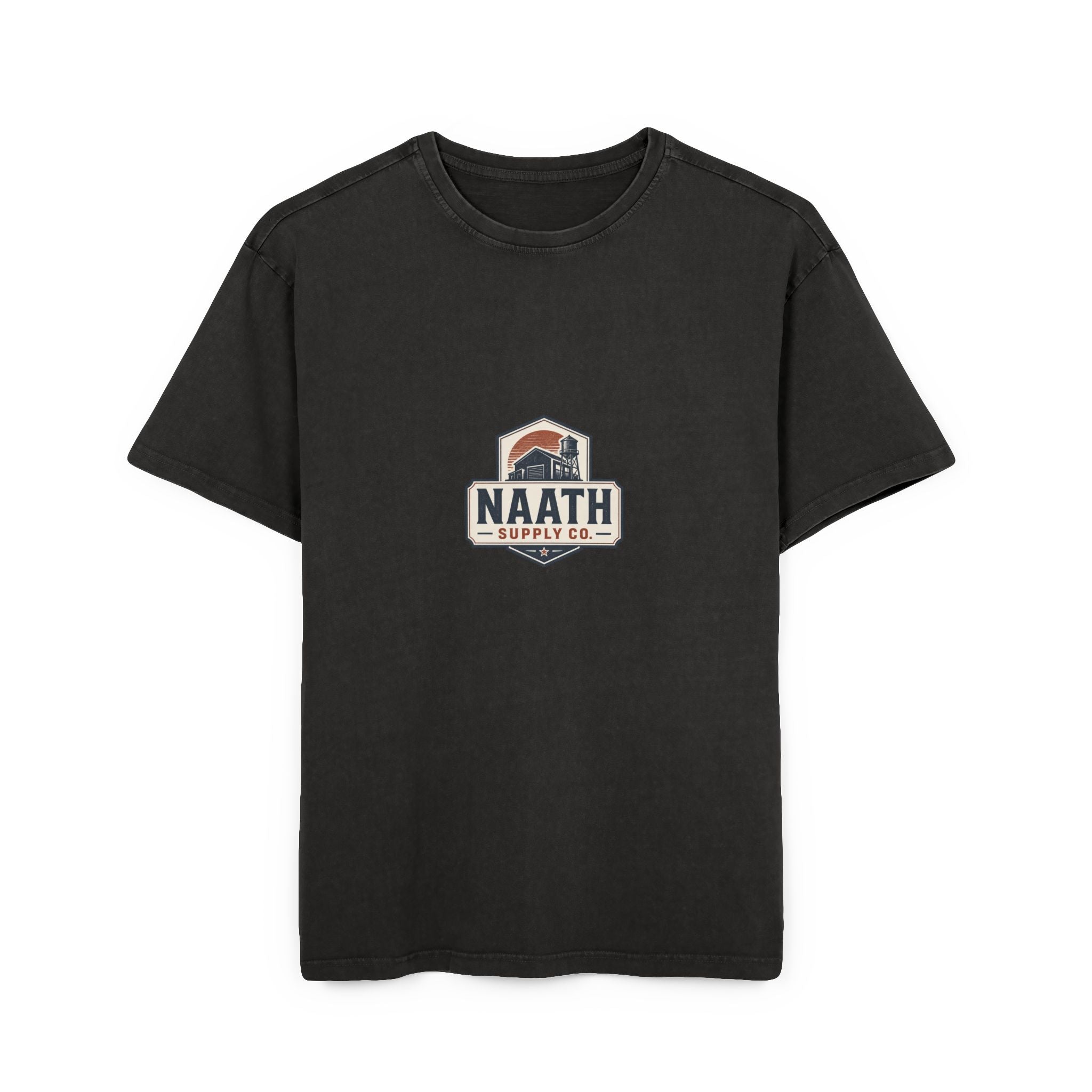 Naath Supply Co. Acid-Wash Oversized Tee — Retro Outdoor Logo