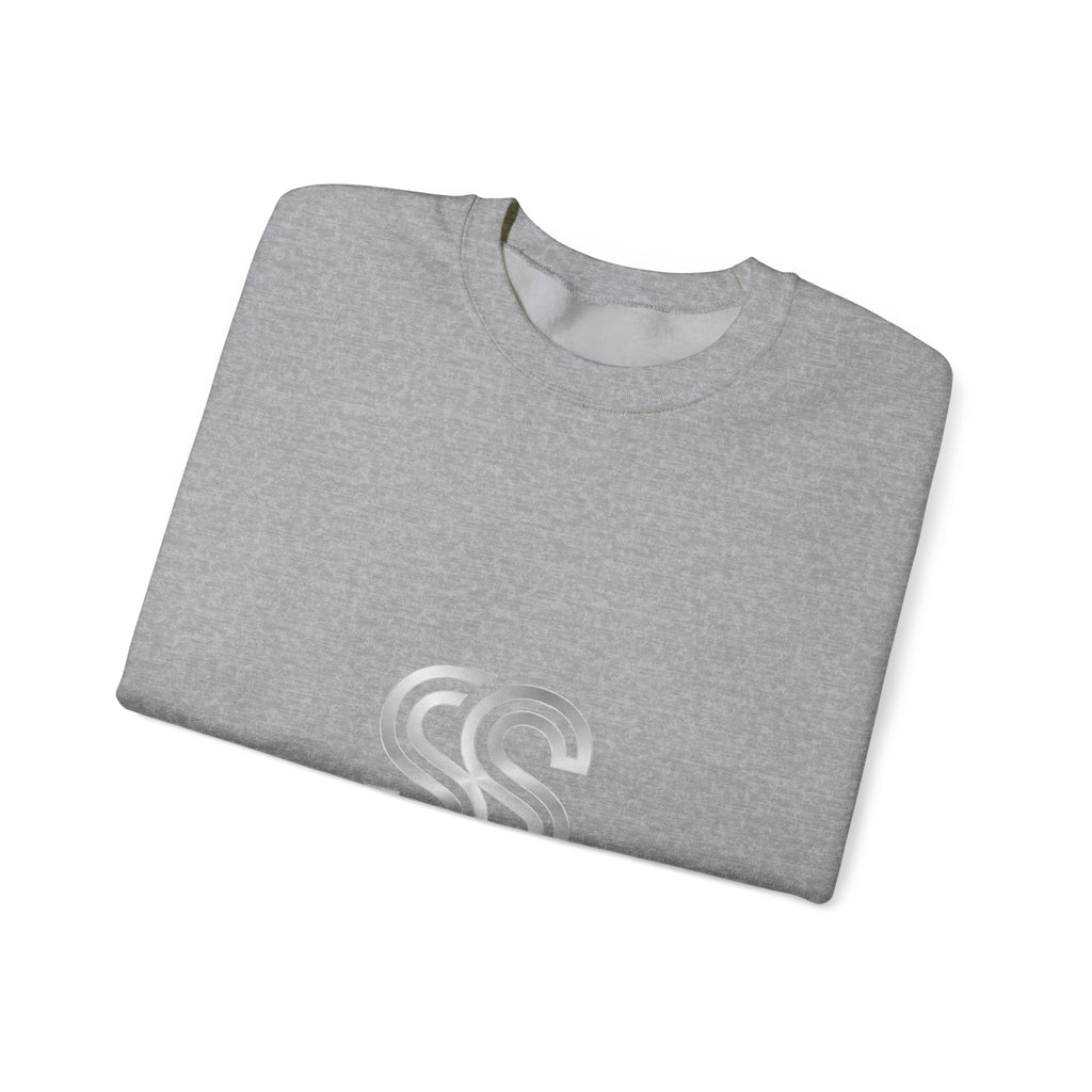 Crewneck Sweatshirt with Subtle 'SS' Monogram – Minimalist Neutral Pullover