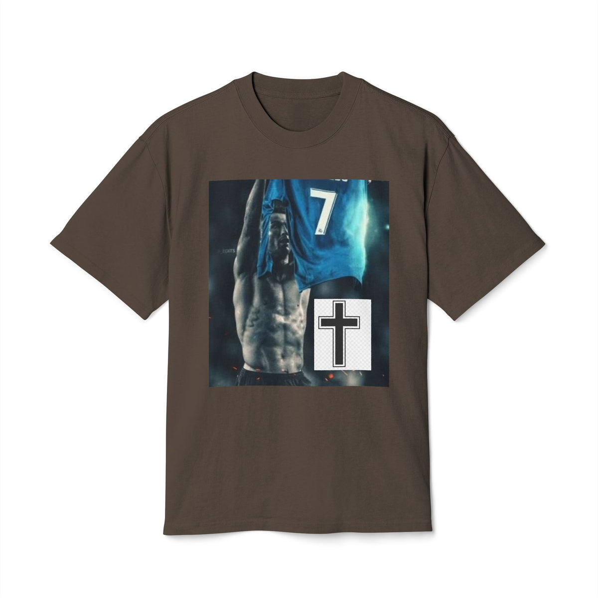 Christian Basketball Player Tee — Cross & Number 7 Graphic Shirt