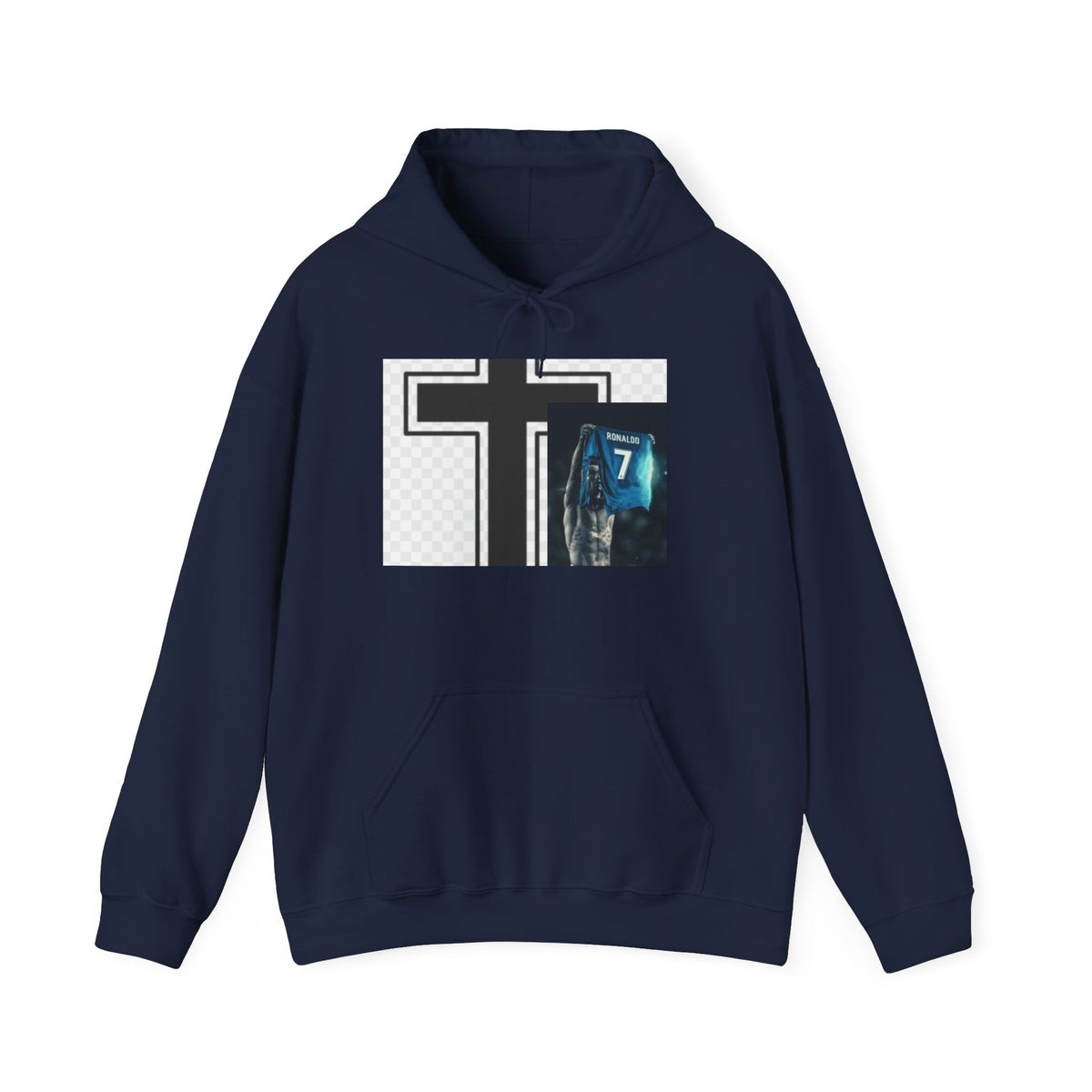 Cross & Angel Number 7 Hoodie – Spiritual Faith Graphic Hooded Sweatshirt