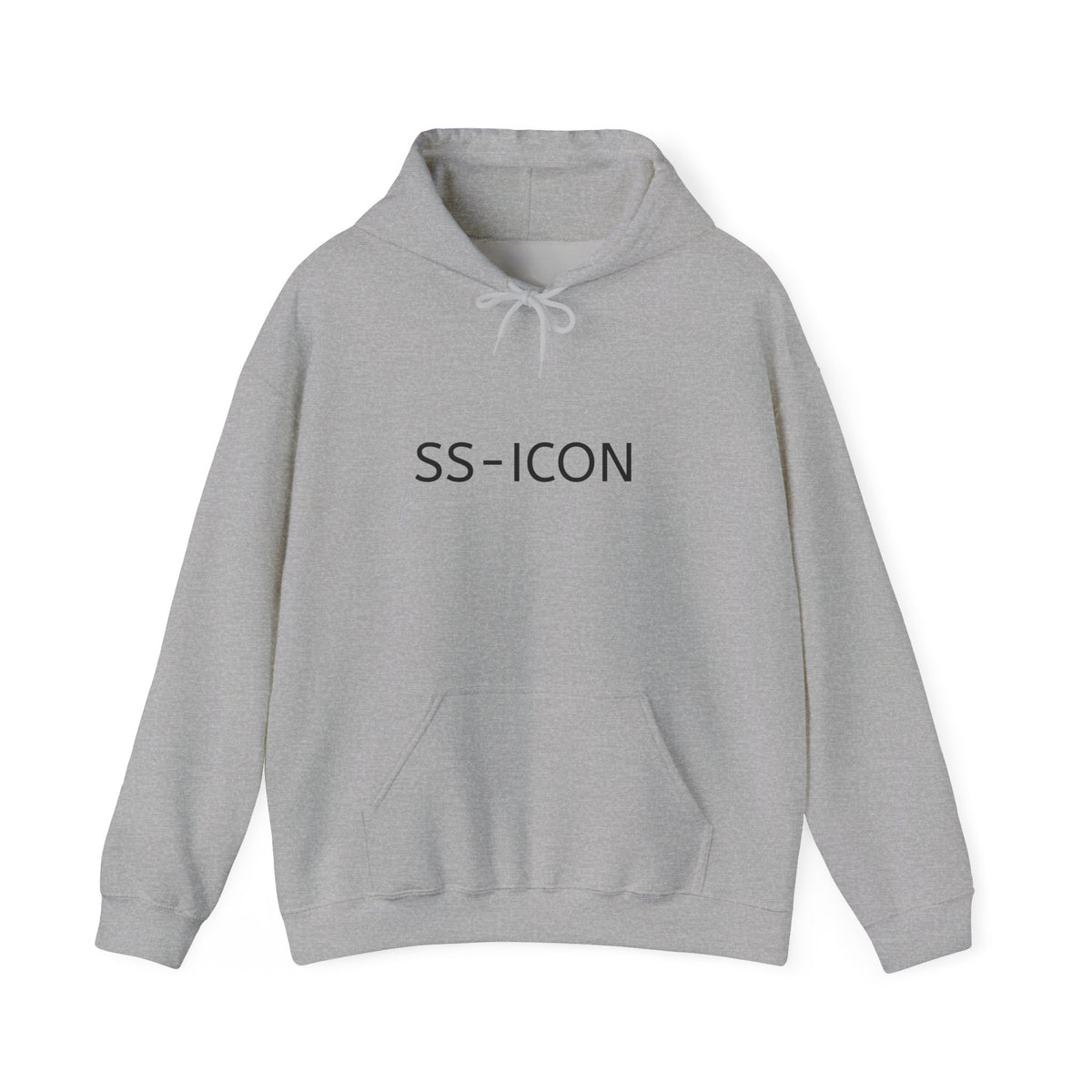 SS-ICON Hoodie — Minimalist White Logo Sweatshirt
