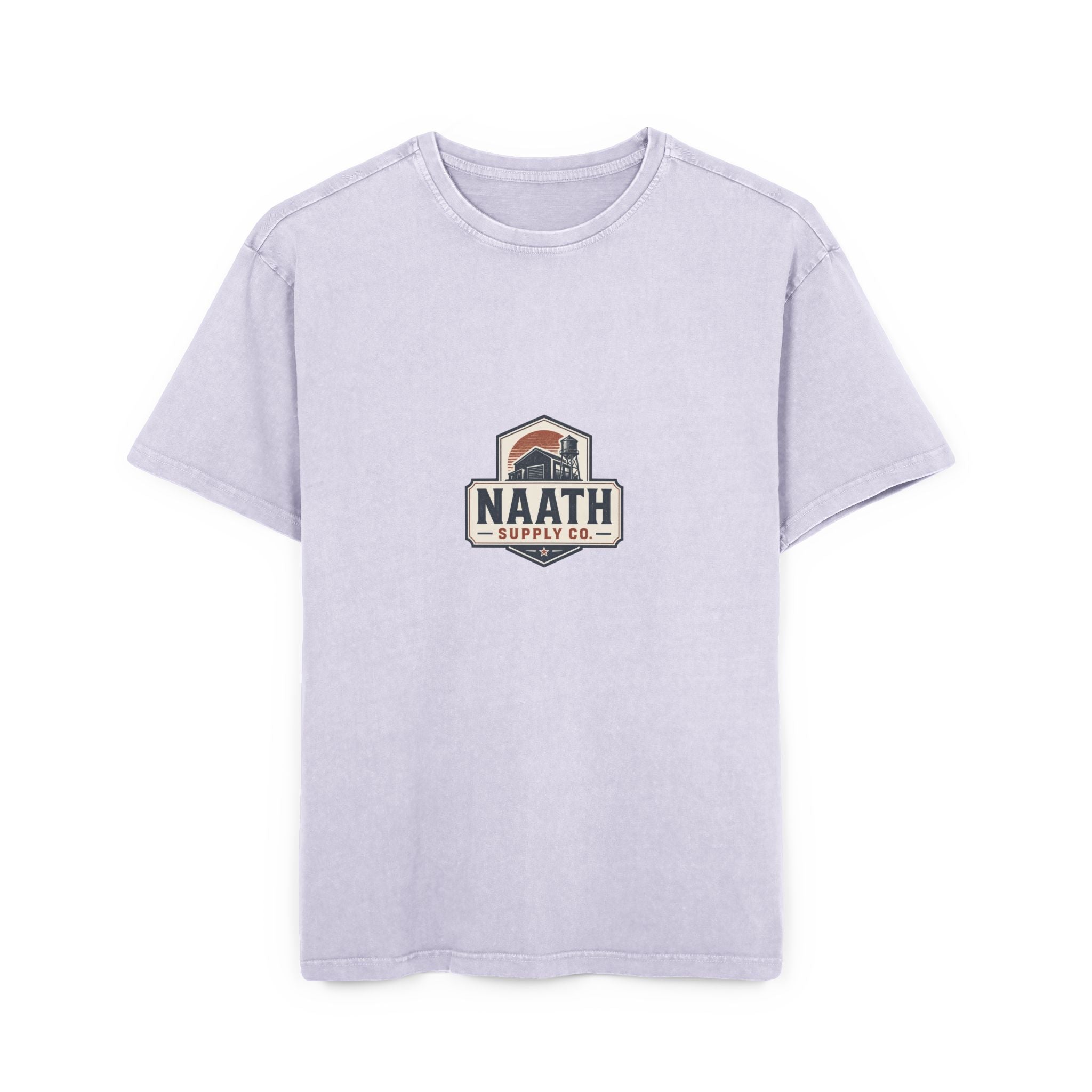 Naath Supply Co. Acid-Wash Oversized Tee — Retro Outdoor Logo