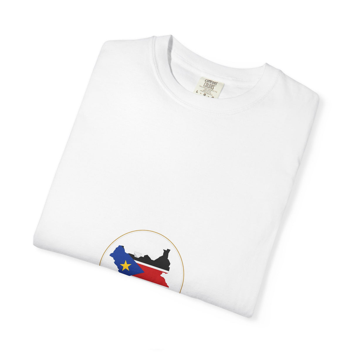 South Sudan Map Flag T-Shirt — Pride Tee with 'South Sudan' Banner