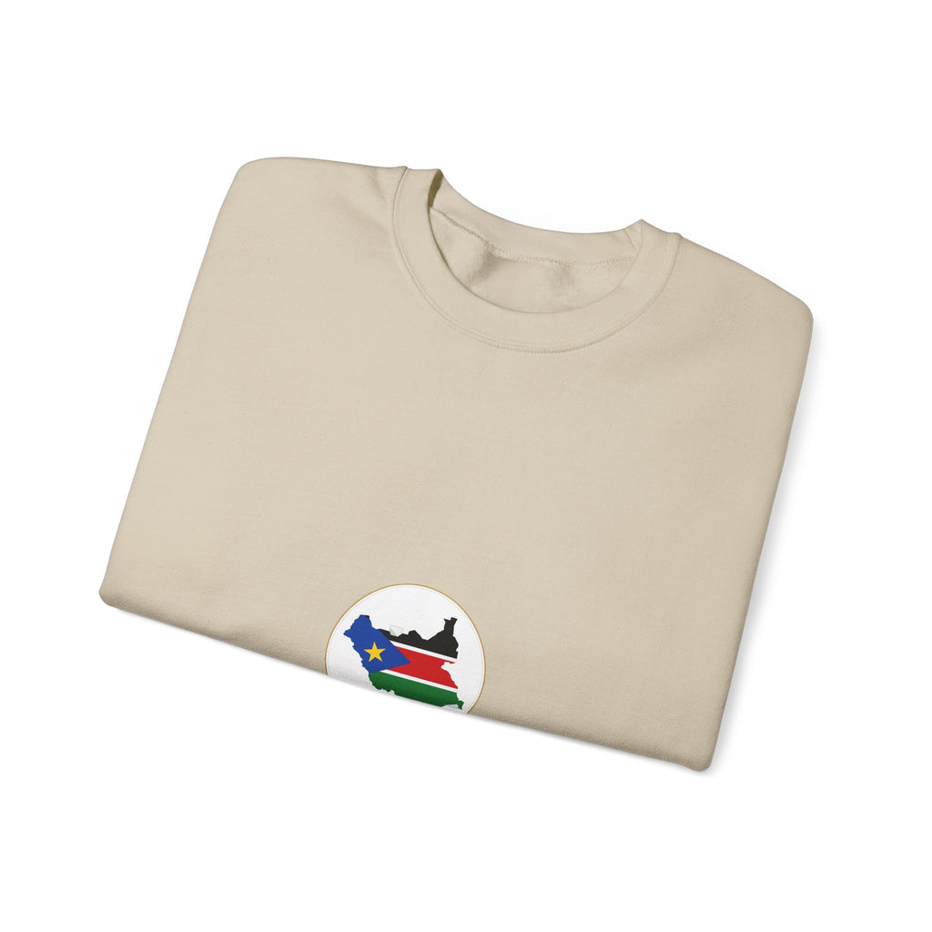 South Sudan Map Flag Crewneck Sweatshirt — South Sudan Pride Graphic Crewneck