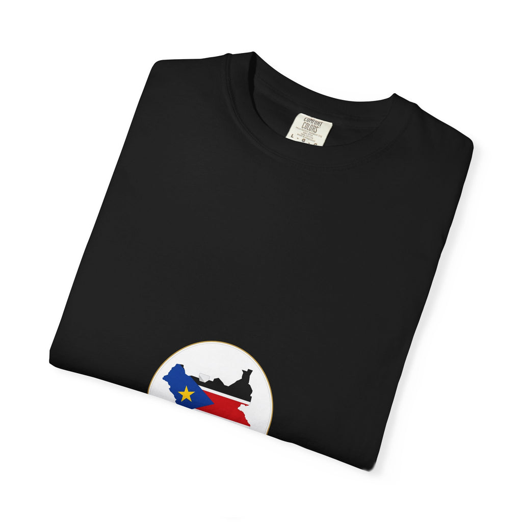 South Sudan Map Flag T-Shirt — Pride Tee with 'South Sudan' Banner