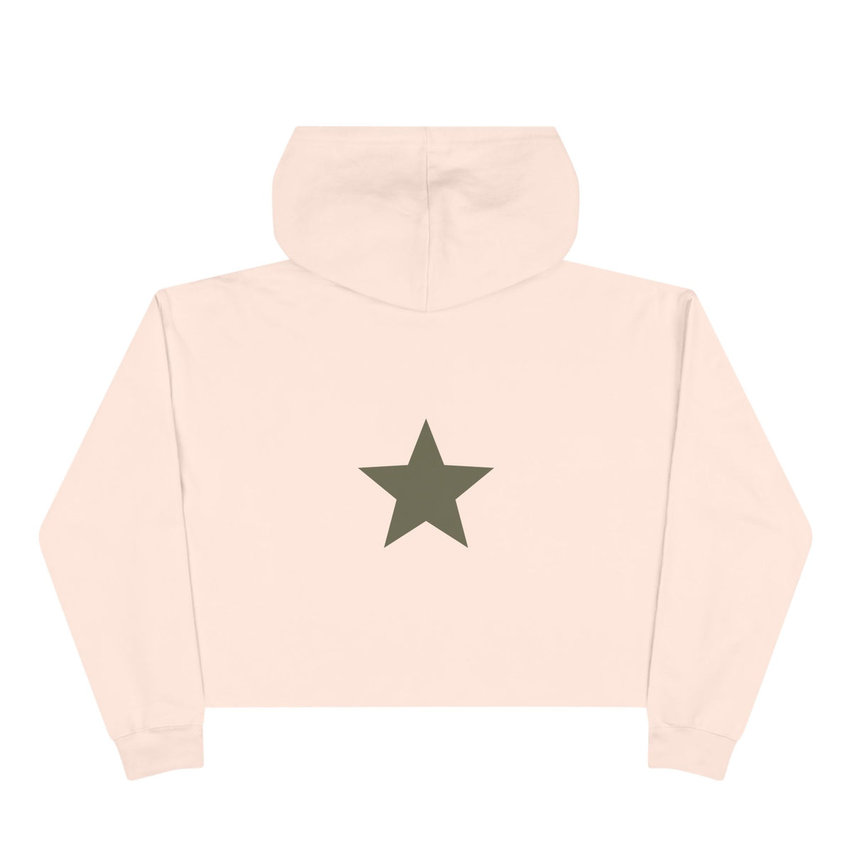SS ICON Cropped Hoodie — Minimal Shield Logo & Back Star Graphic
