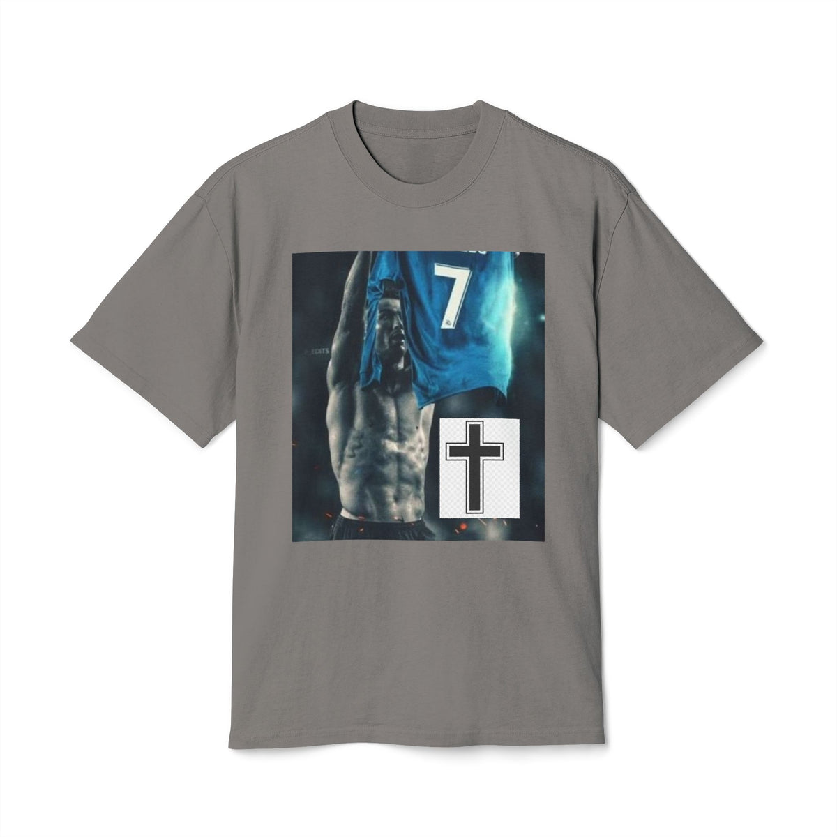 Christian Basketball Player Tee — Cross & Number 7 Graphic Shirt