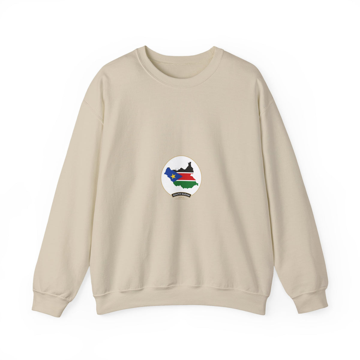 South Sudan Map Flag Crewneck Sweatshirt — South Sudan Pride Graphic Crewneck