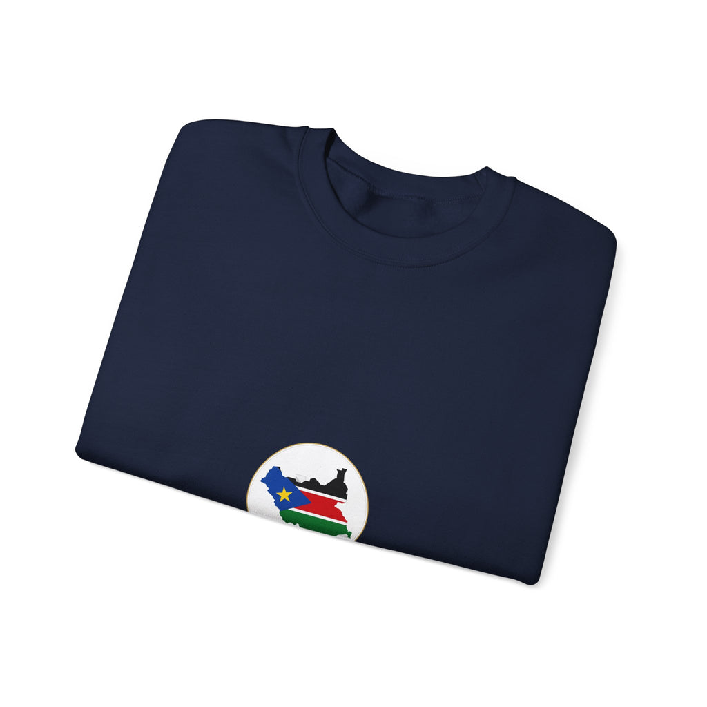 South Sudan Map Flag Crewneck Sweatshirt — South Sudan Pride Graphic Crewneck