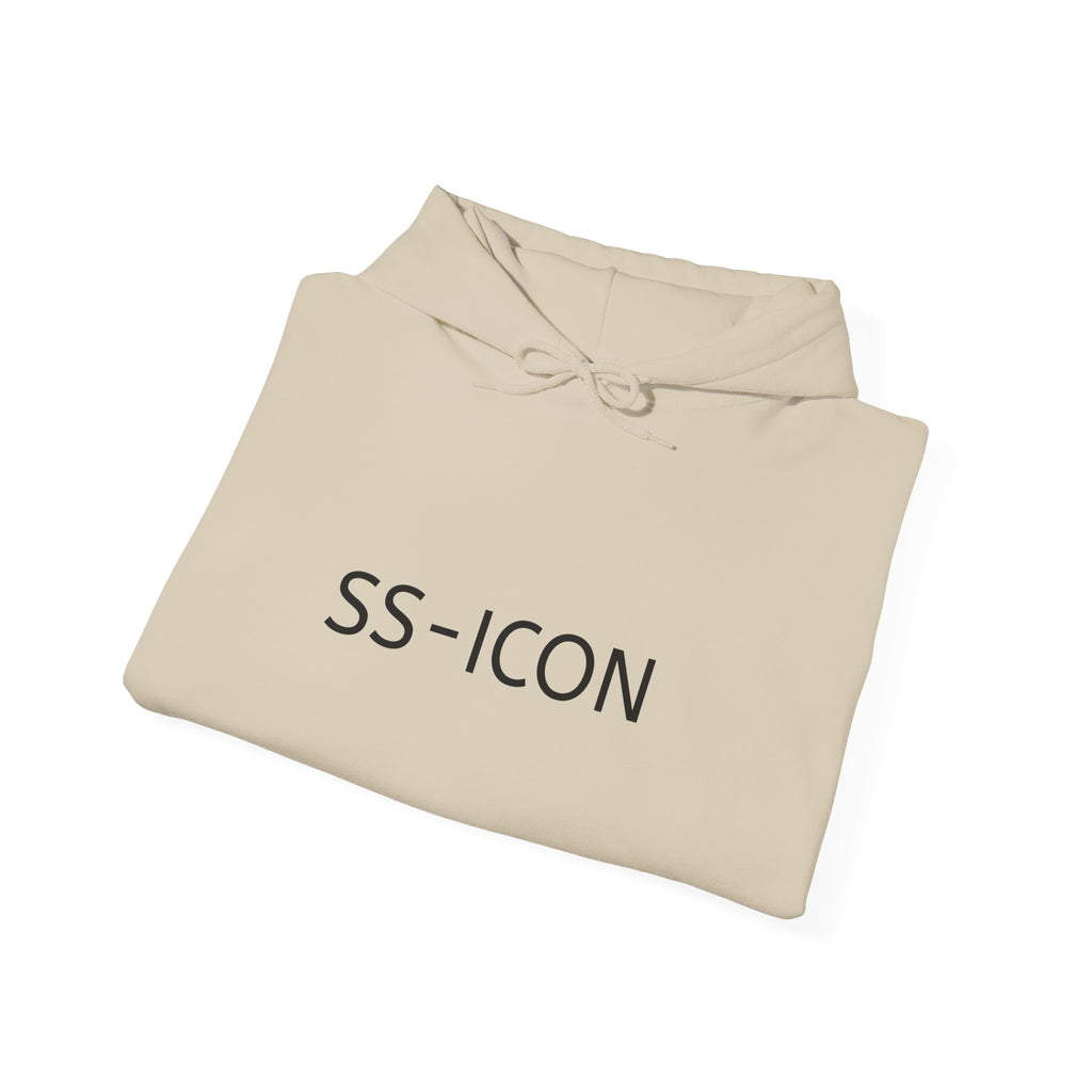 SS-ICON Hoodie — Minimalist White Logo Sweatshirt