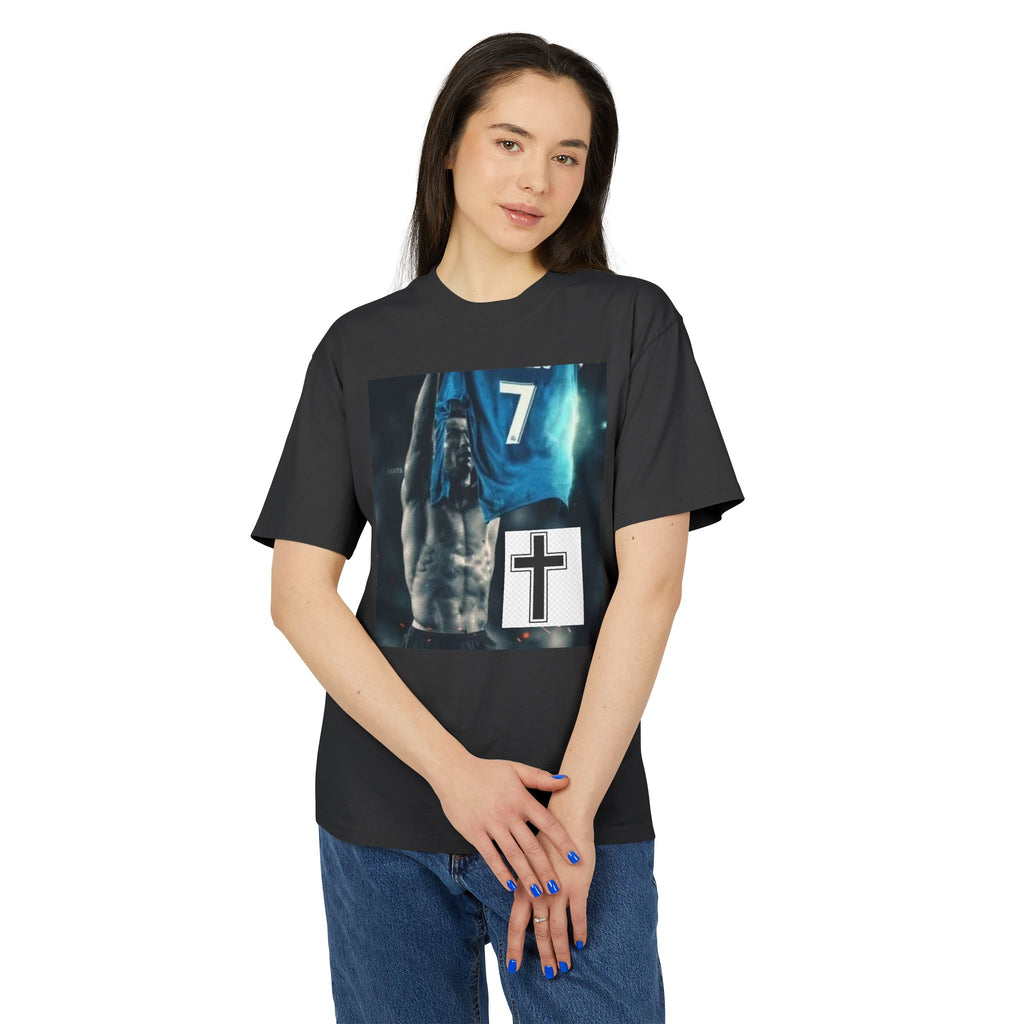 Christian Basketball Player Tee — Cross & Number 7 Graphic Shirt