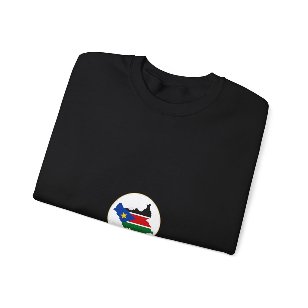 South Sudan Map Flag Crewneck Sweatshirt — South Sudan Pride Graphic Crewneck