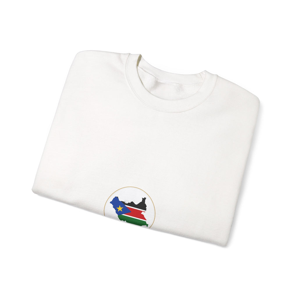 South Sudan Map Flag Crewneck Sweatshirt — South Sudan Pride Graphic Crewneck
