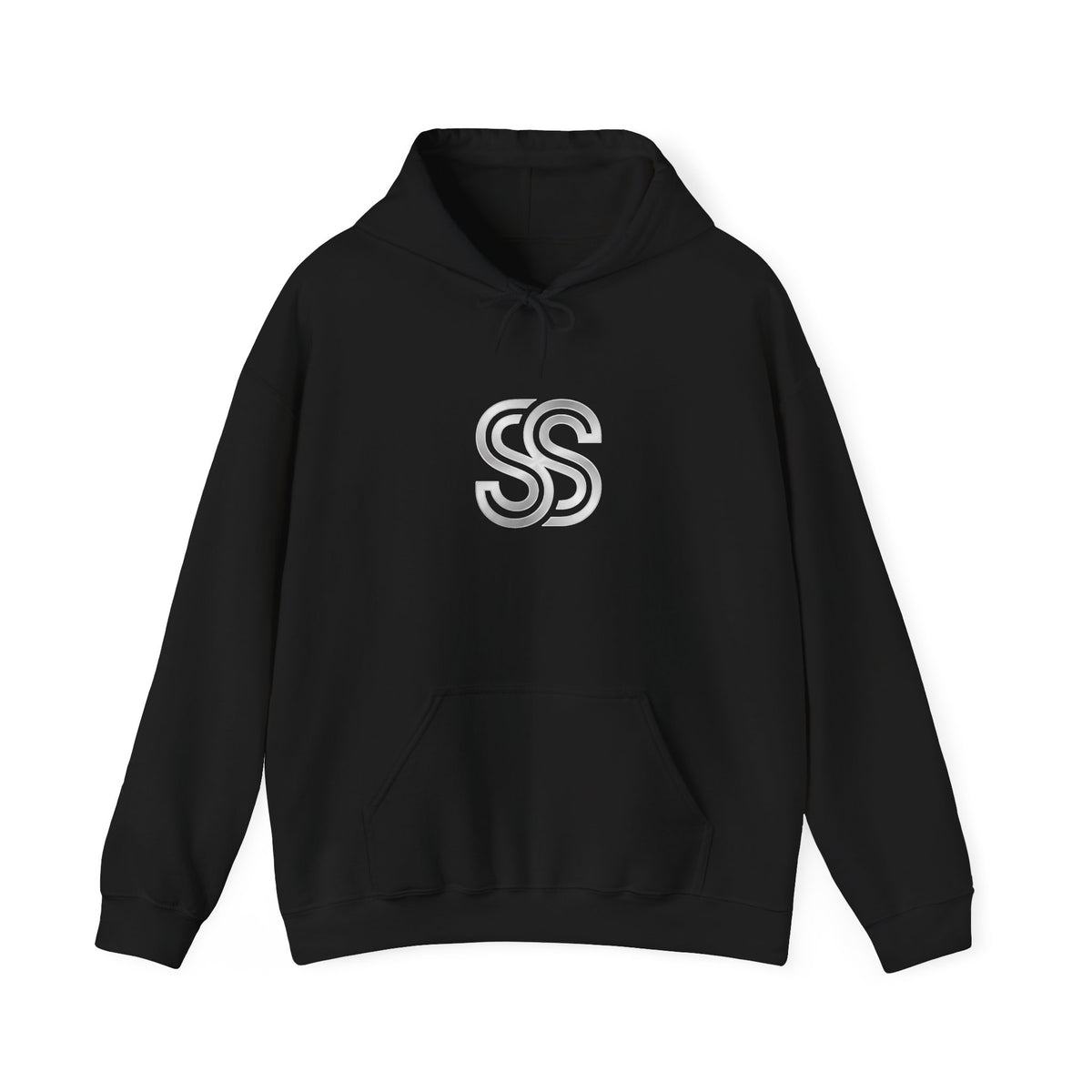 Minimal Double S Monogram Hoodie — Subtle Monogram Logo Sweatshirt