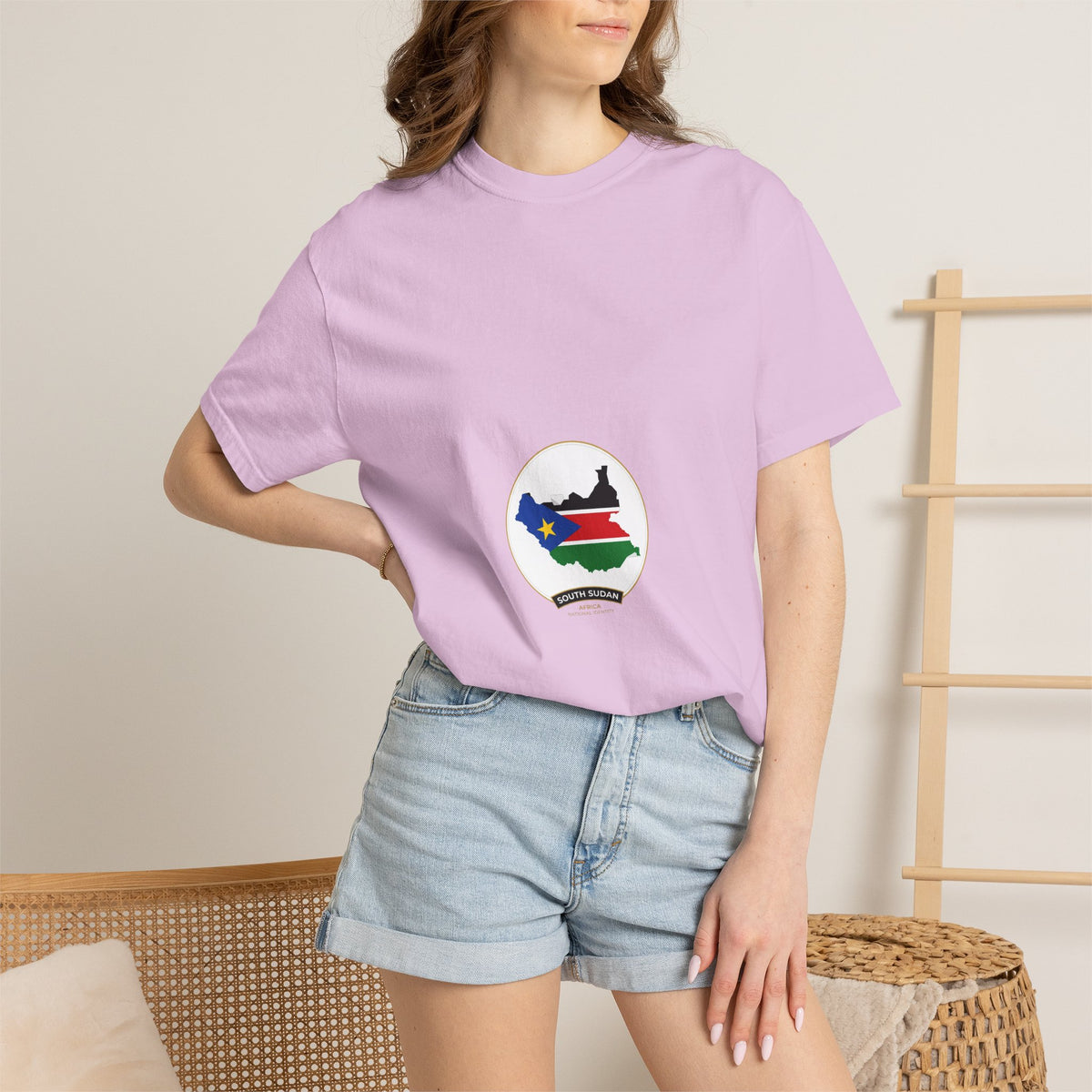 South Sudan Map Flag T-Shirt — Pride Tee with 'South Sudan' Banner