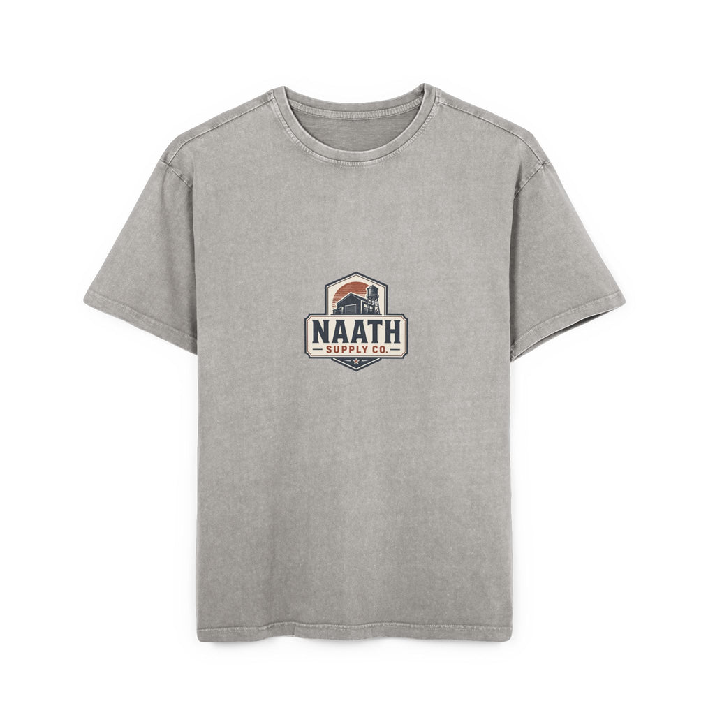Naath Supply Co. Acid-Wash Oversized Tee — Retro Outdoor Logo