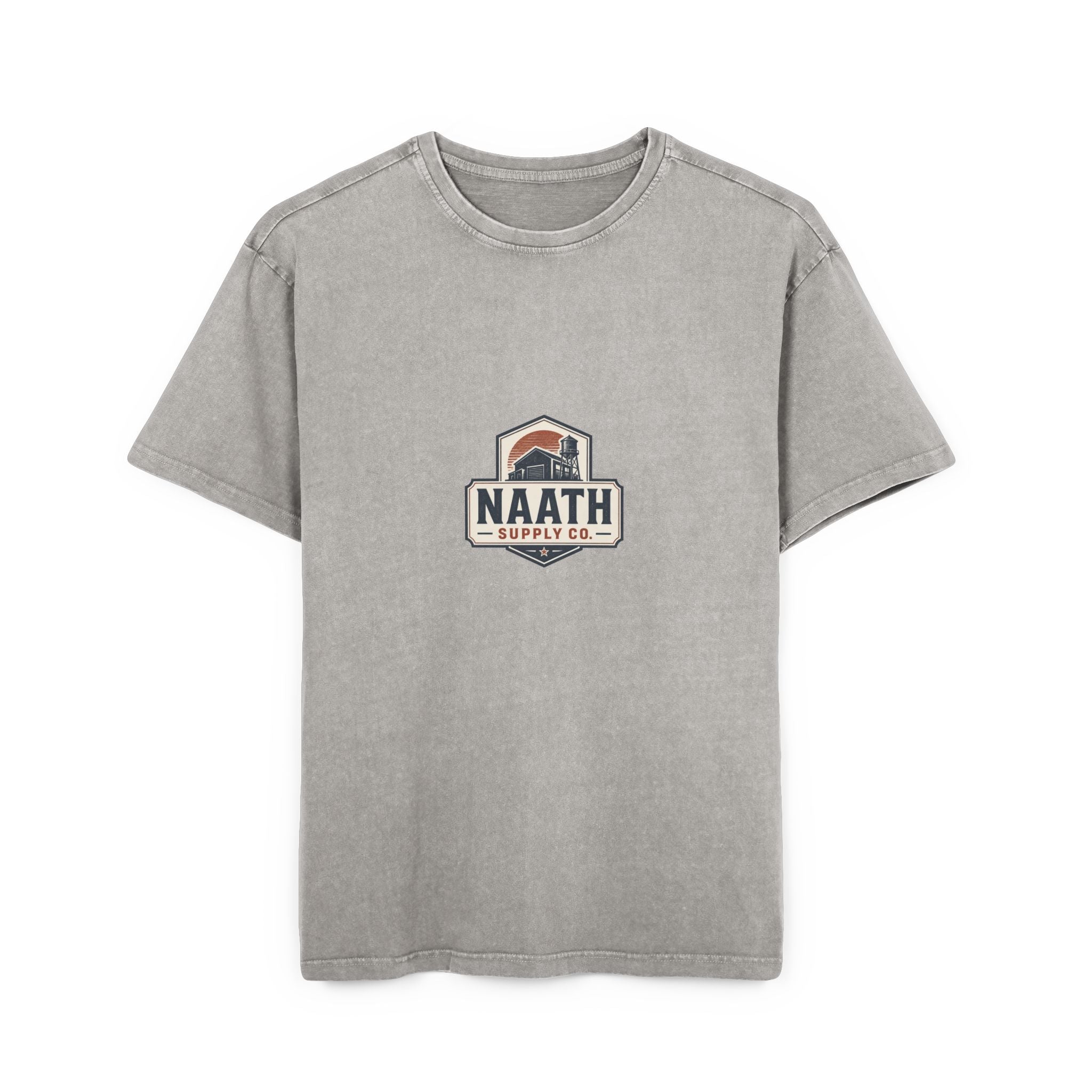 Naath Supply Co. Acid-Wash Oversized Tee — Retro Outdoor Logo