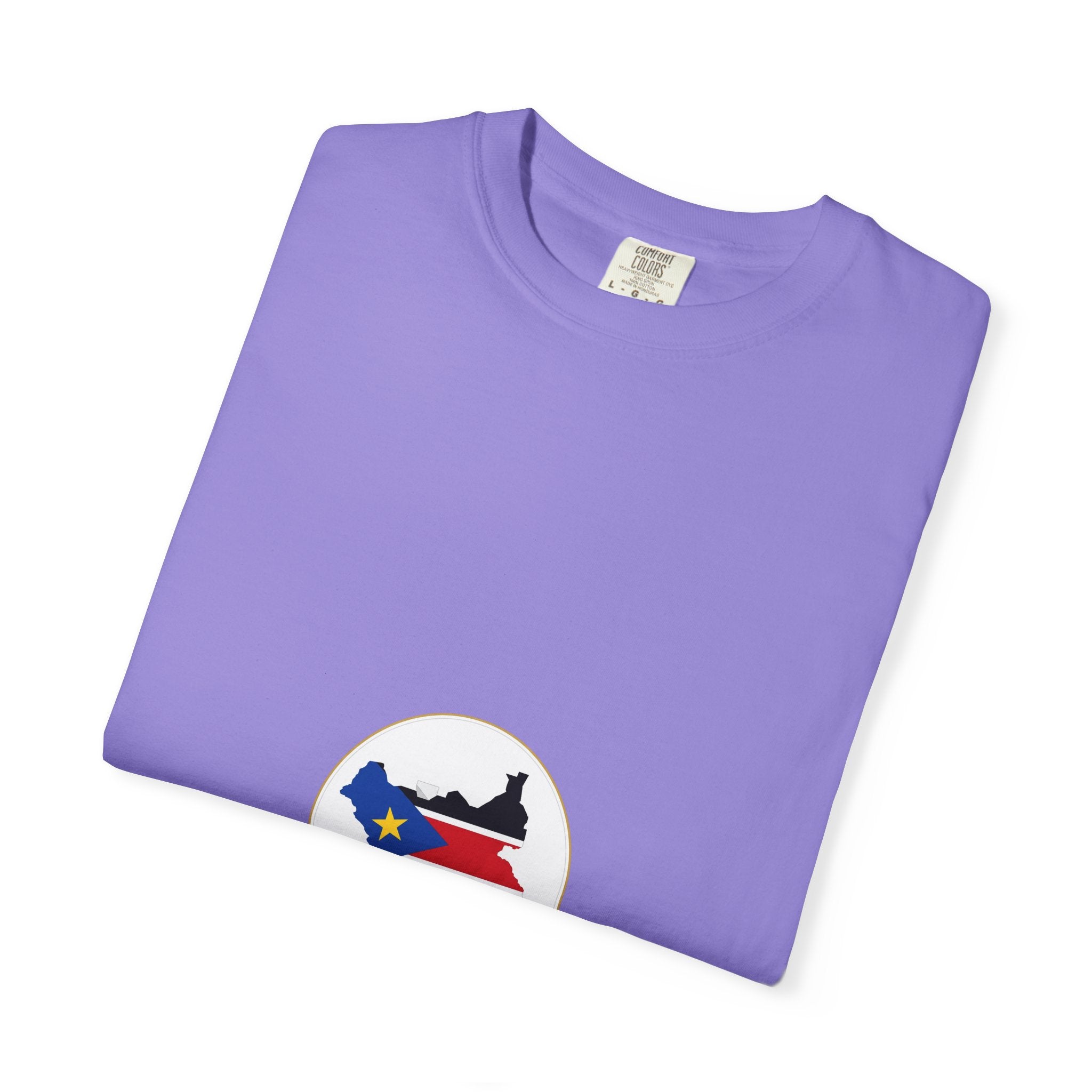 South Sudan Map Flag T-Shirt — Pride Tee with 'South Sudan' Banner