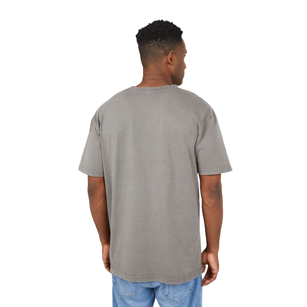 Vintage Arcade '7' Pattern Tee — Acid Wash Oversized Graphic T-Shirt