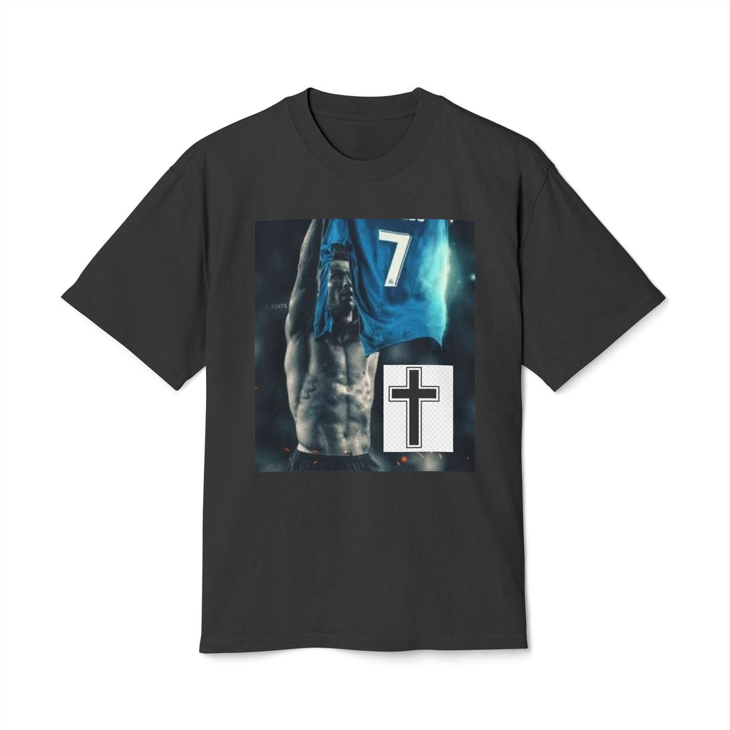 Christian Basketball Player Tee — Cross & Number 7 Graphic Shirt