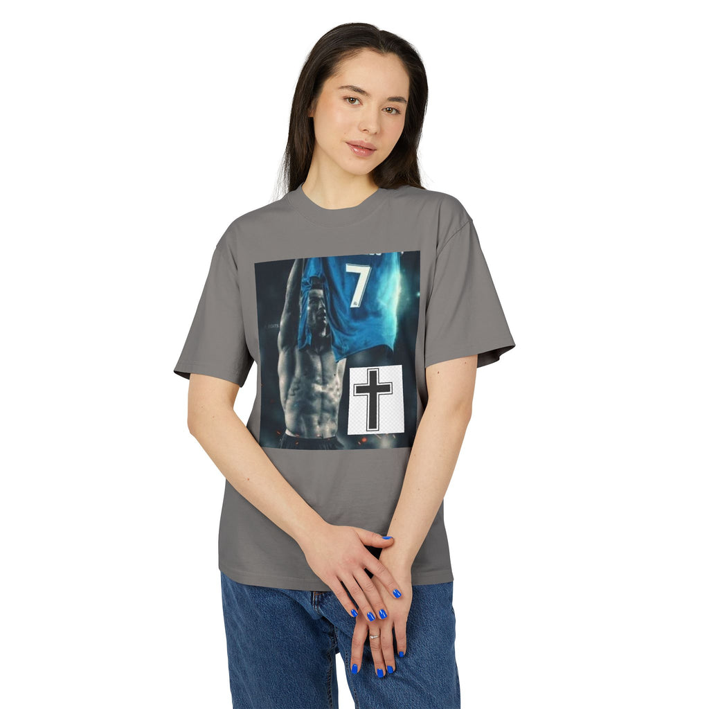 Christian Basketball Player Tee — Cross & Number 7 Graphic Shirt