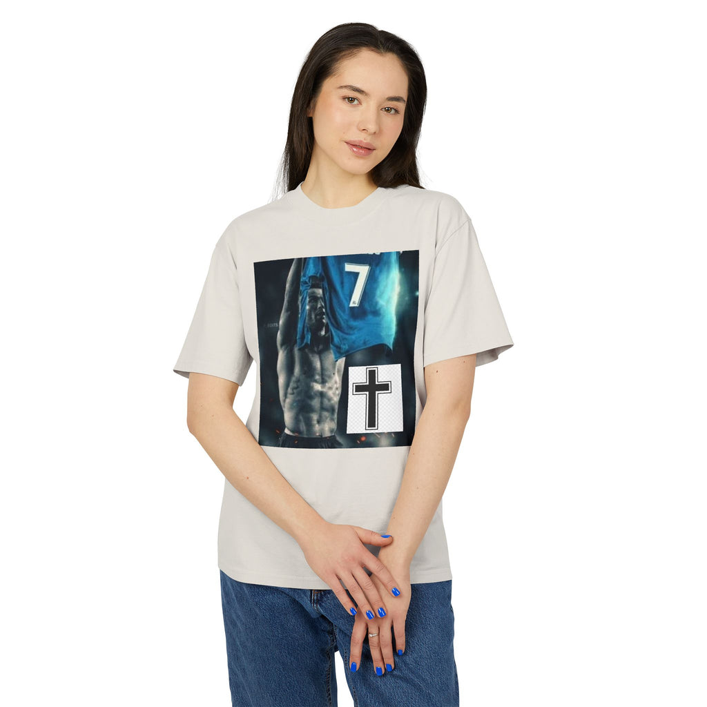 Christian Basketball Player Tee — Cross & Number 7 Graphic Shirt