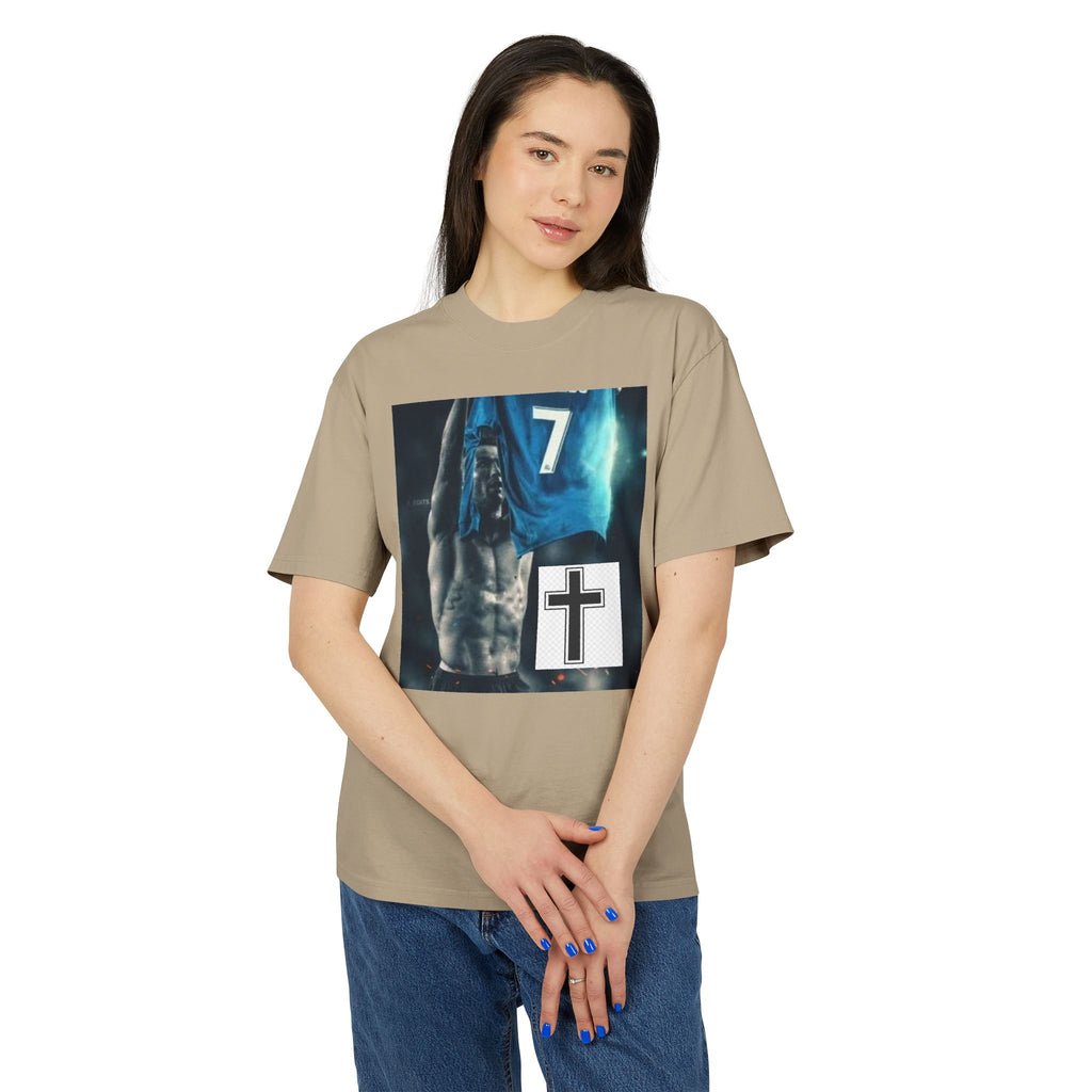 Christian Basketball Player Tee — Cross & Number 7 Graphic Shirt